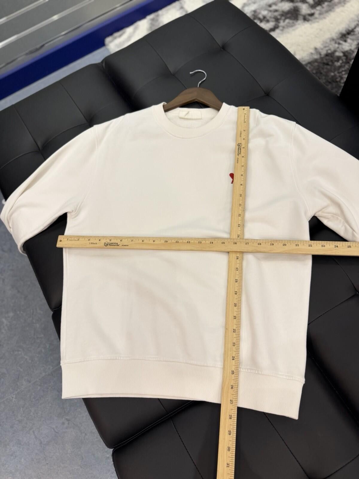 AMI Ami Paris Alexandre Mattiussi White Wool Sweatshirt Medium Size US M / EU 48-50 / 2 - 11 Thumbnail