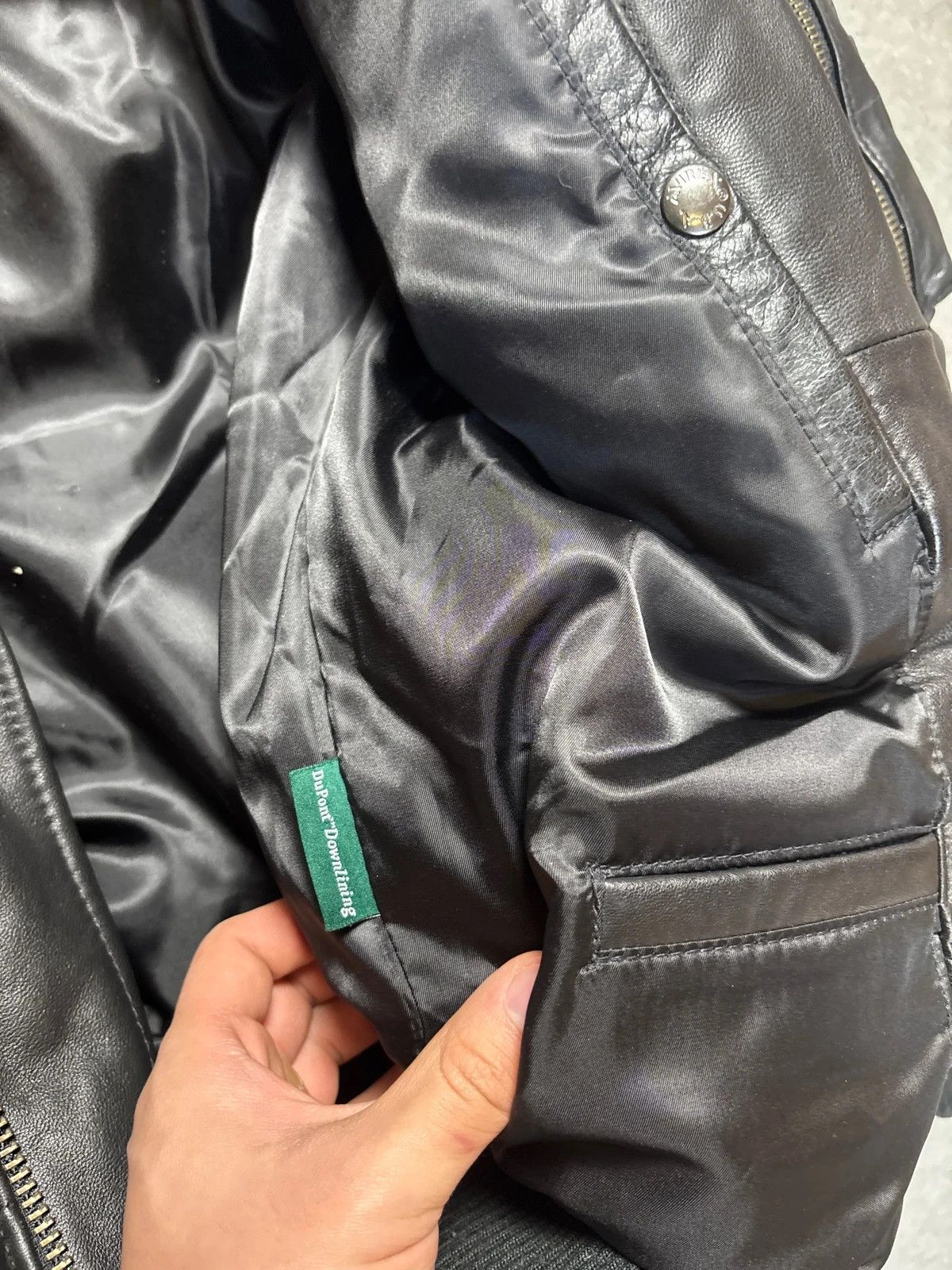 Avirex Avirex LTD Leather Down Jacket Fur Hood – Black Size US M / EU 48-50 / 2 - 7 Thumbnail