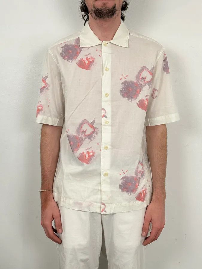 Marithe + Francois Girbaud Marithé + François Girbaud White Strawberry Pattern Short-Sleeve Shirt Size US M / EU 48-50 / 2 - 2 Thumbnail