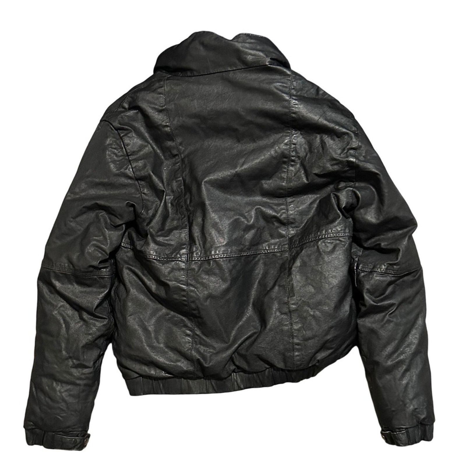 Eddie Bauer 80's Eddie Bauer Mens Black Leather Goose Down Jacket Medium Size US M / EU 48-50 / 2 - 4 Thumbnail