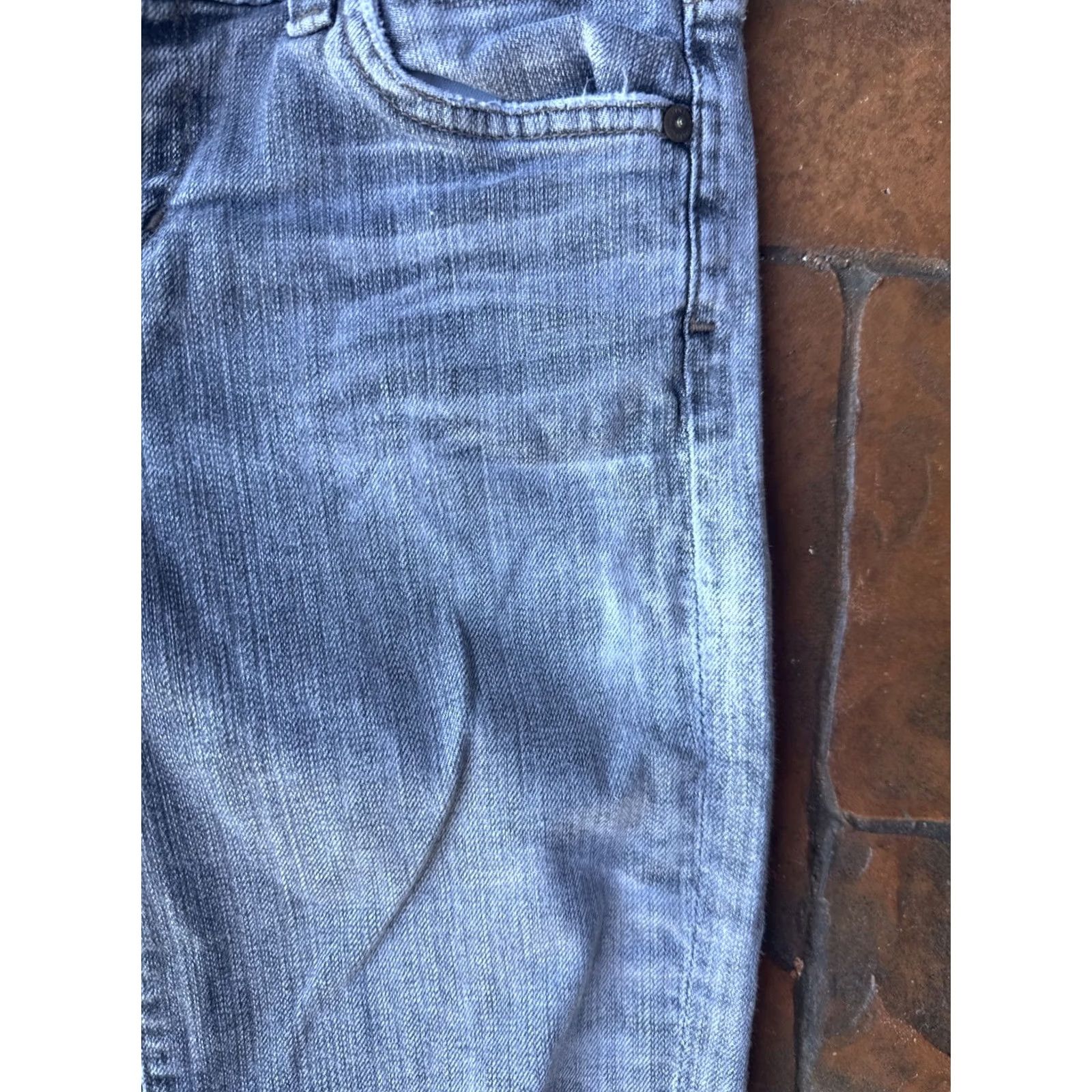 Citizens Of Humanity Citizens of Humanity Jeans Women Low Rise Straight Distressed 26 28.5in Gray Denim Slim Regular Zip Button Pockets Bohemian 90s Style Size 26" / US 2 / IT 38 - 7 Thumbnail
