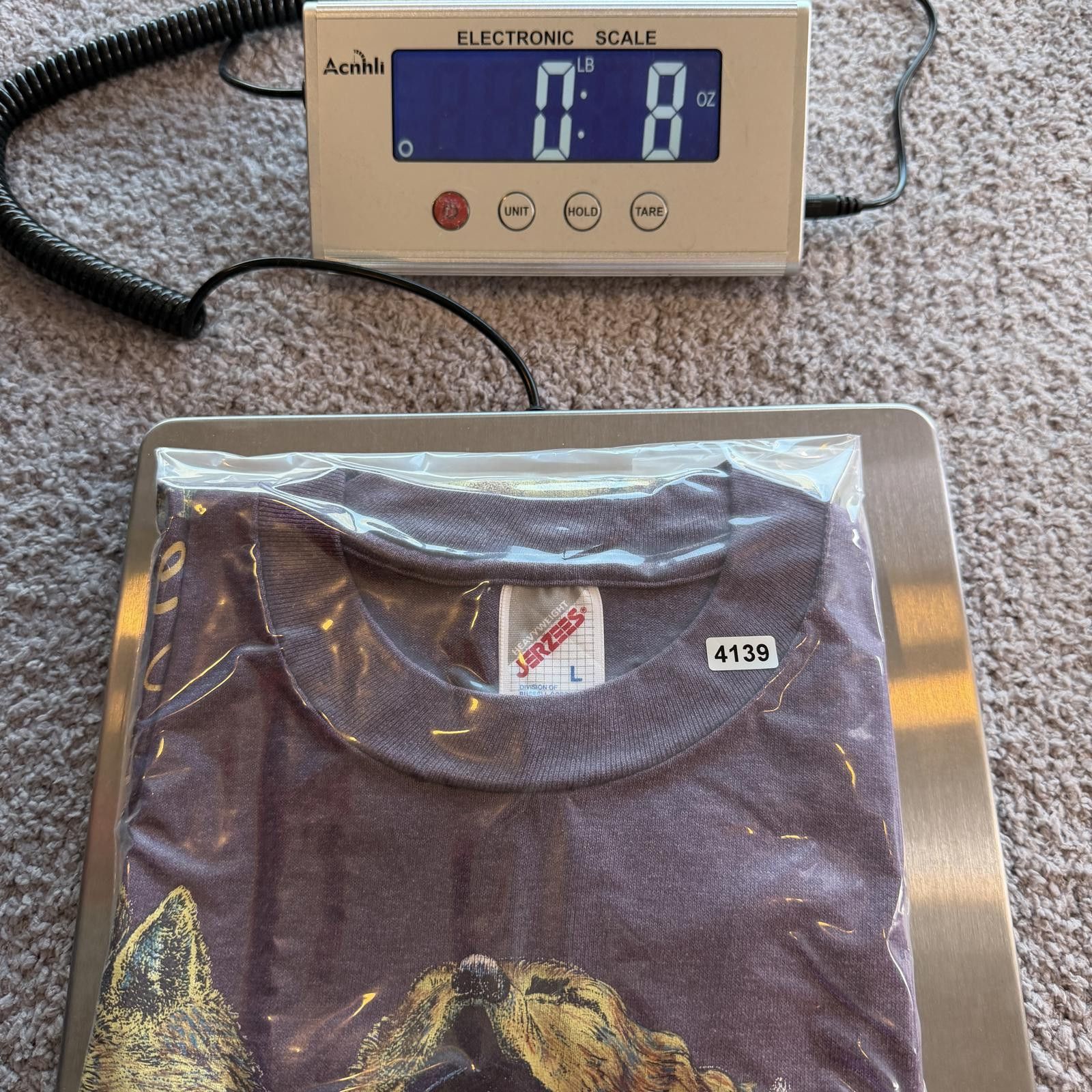 Jerzees Vintage Native American Wolf Spirit Graphic T-Shirt Purple Size US L / EU 52-54 / 3 - 5 Thumbnail