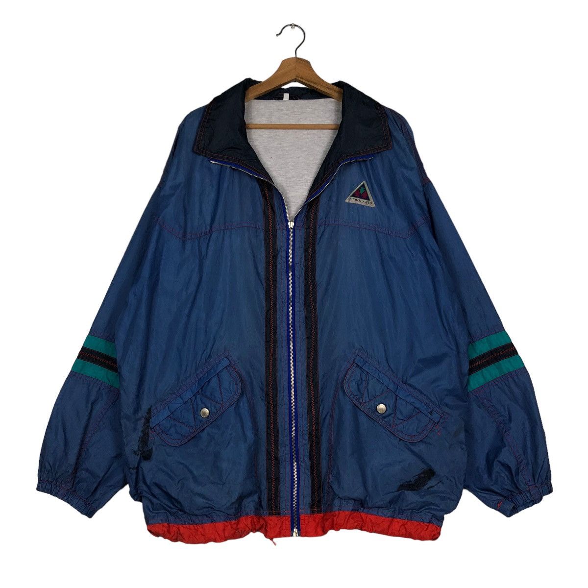 Vintage Vintage Bomber Jacket Astrolabio Made in Italy Multi Colour Size US L / EU 52-54 / 3 - 1 Thumbnail