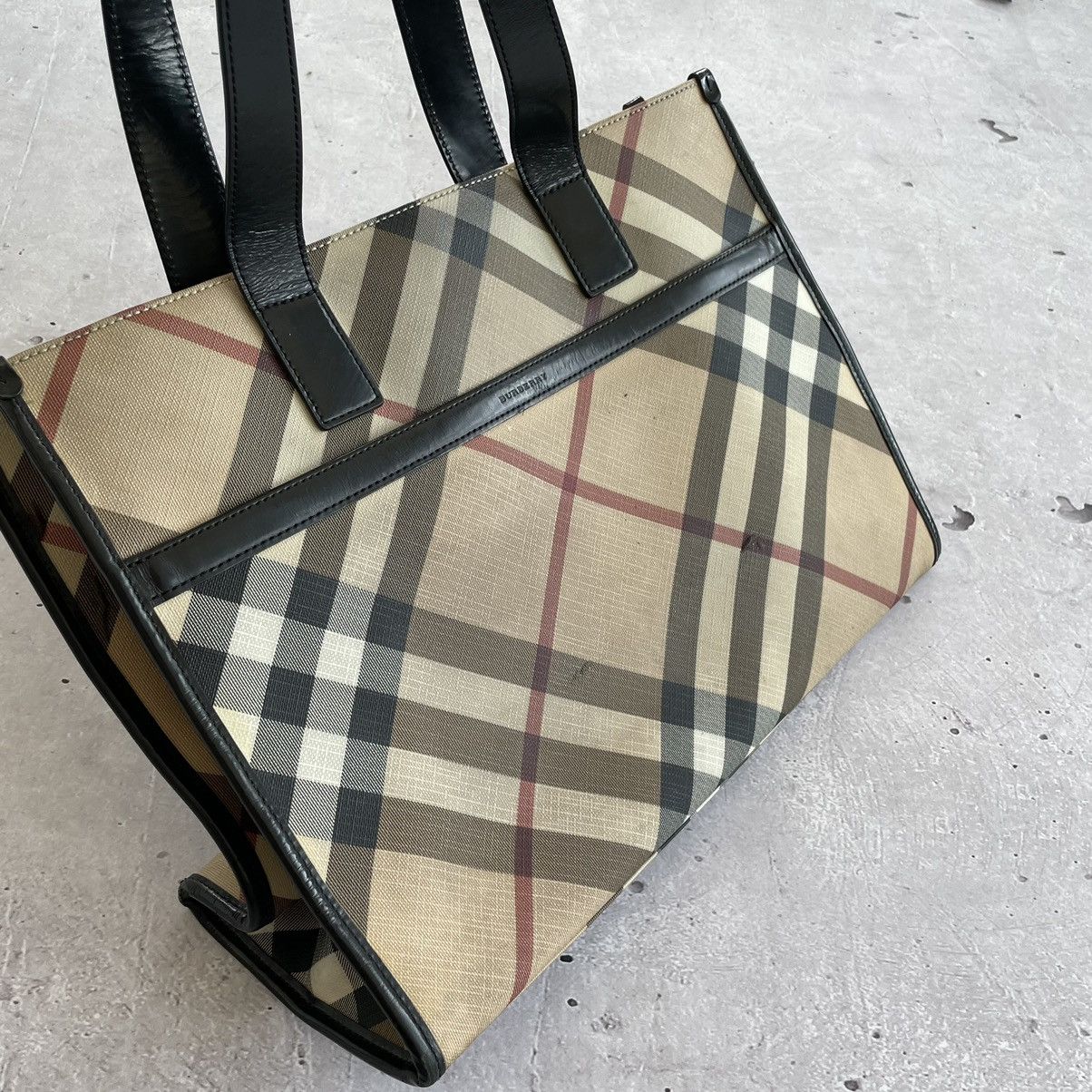 Burberry × Vintage RARE Burberry monogram handle bag y2k Size ONE SIZE - 3 Thumbnail