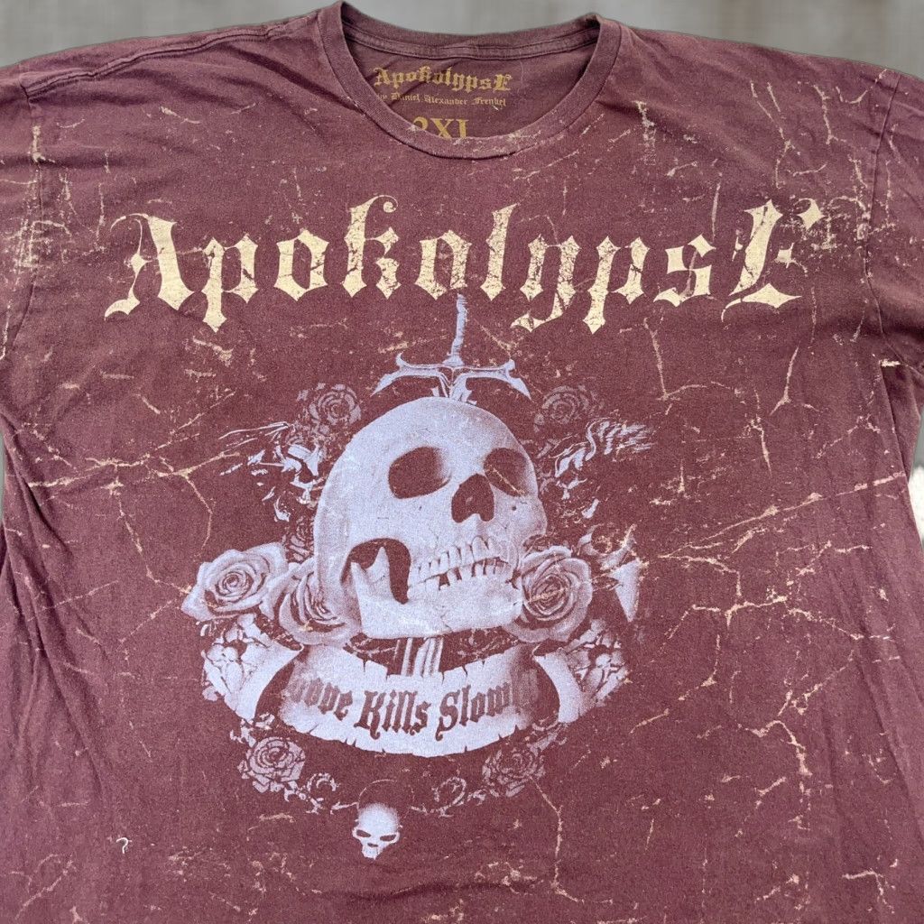 Etro Apokolypse Shirt Men XXL Brown Y2K Skull Retro Skate Grunge Punk Adult Tee Mens Size US XXL / EU 58 / 5 - 1 Thumbnail