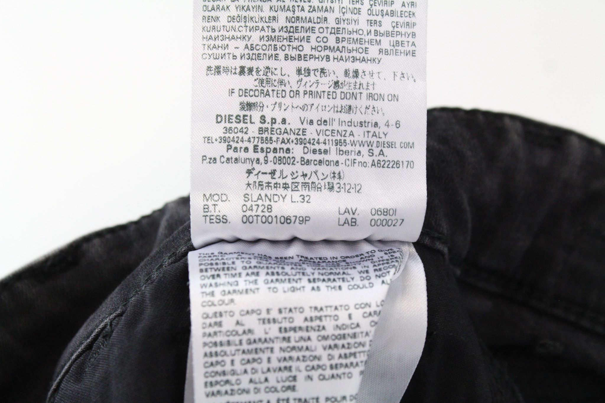 Diesel SLANDY 0680I W23/L32 Grey Stretch Jeans 70474 Size 23" - 9 Thumbnail