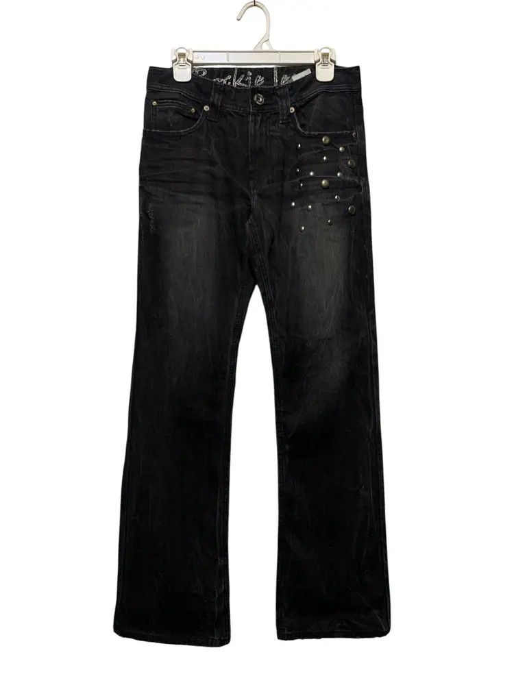 14th Addiction Crazy Flare denim washed black studded Maru rocky jeans Size US 30 / EU 46 - 14 Thumbnail