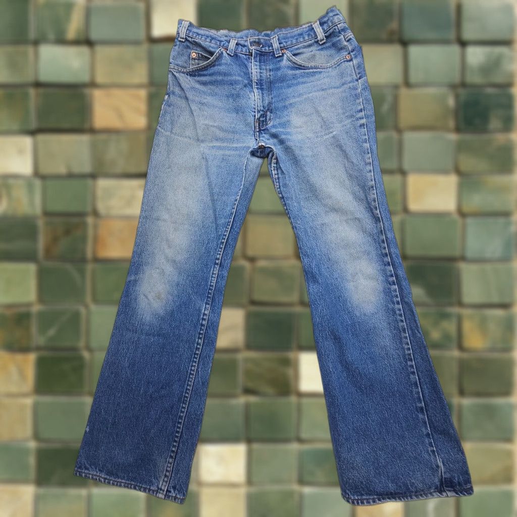 VINTAGE Levi's 517 Bootcut Jeans Mens 34x28 Blue Dark Wash 70s 80s