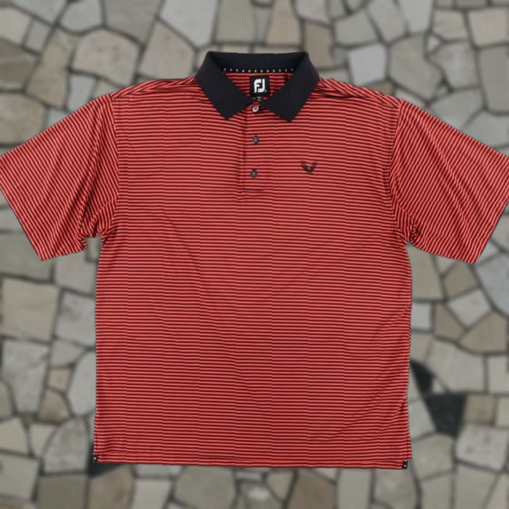 Footjoy Footjoy Valhalla GC High Stretch Striped Polo Shirt Red Men's L Shirt Polo Red Men L Footjoy Valhalla GC Striped Polo Shirt Red Mens L Size US L / EU 52-54 / 3 - 1 Thumbnail