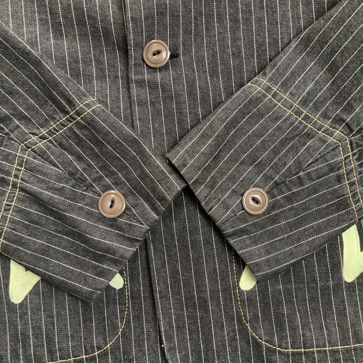 Evisu EVISU DELUXE STRIPED DENIM BLAZER Size US L / EU 52-54 / 3 - 12 Thumbnail