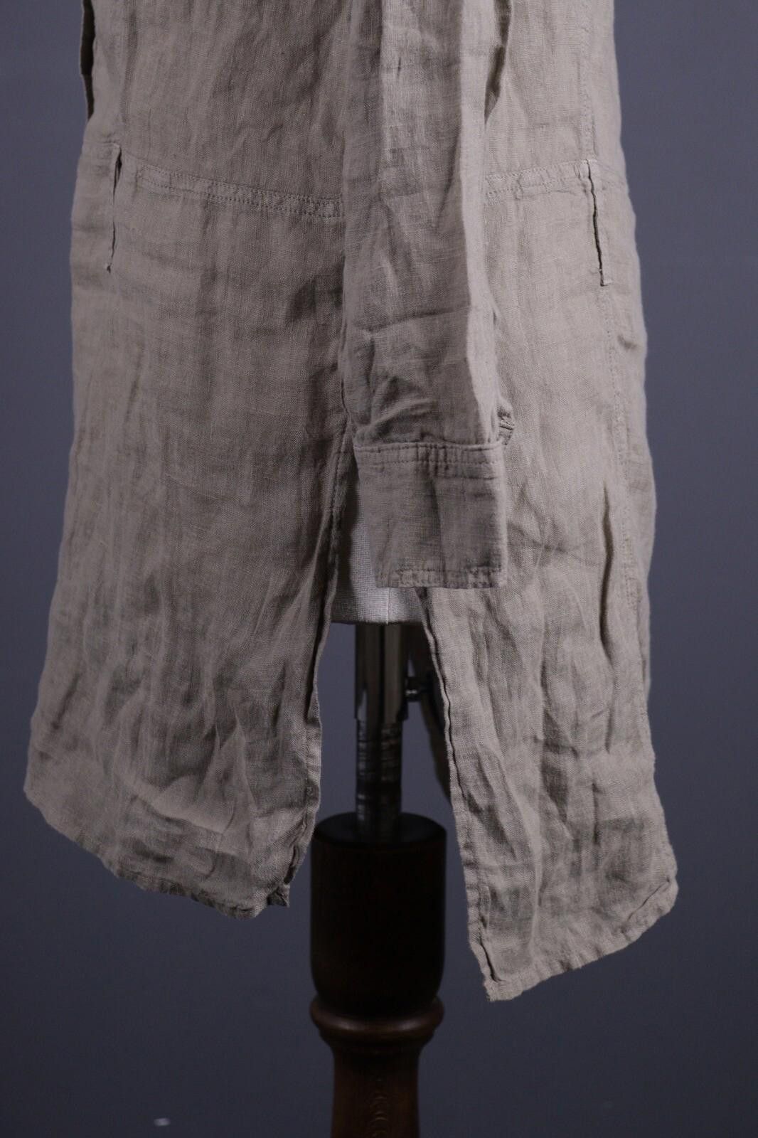 120% Lino 120% Lino Brown 100% Linen Summer Blouson Dress Size 40 Size M / US 6-8 / IT 42-44 - 8 Thumbnail