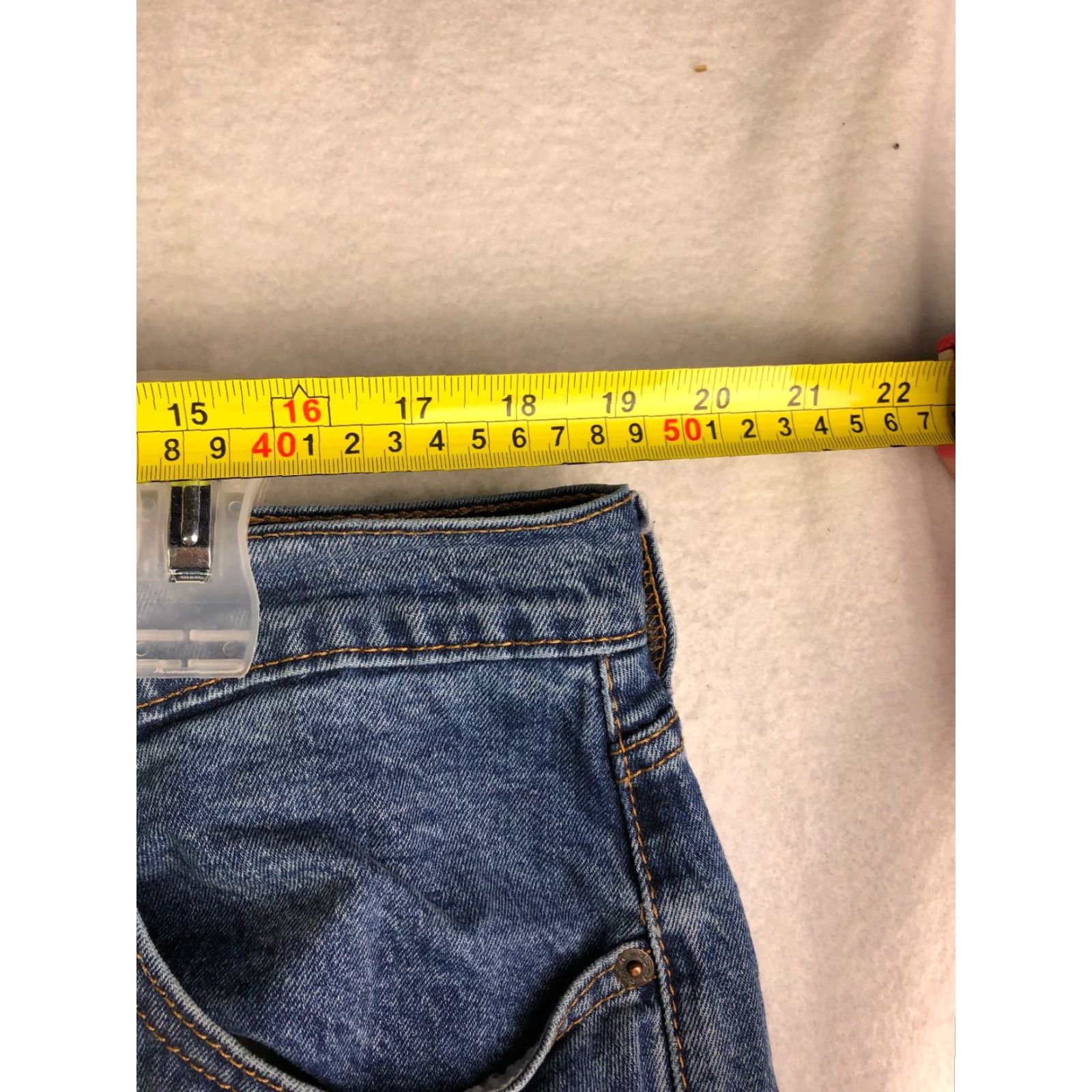 Levi's Levi's 505 Jeans Mens 40x30 Mid Rise Straight Leg Blue Denim Size US 40 / EU 56 - 2 Thumbnail