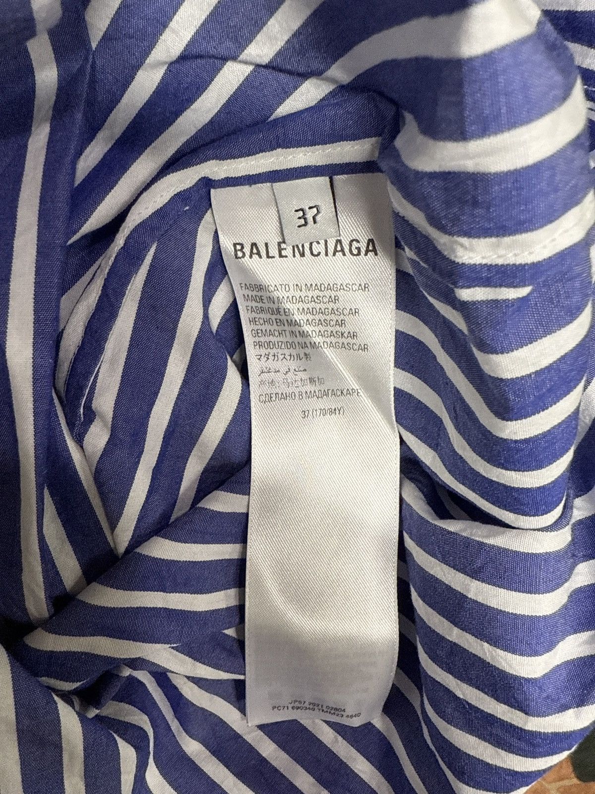 Balenciaga Balenciaga Striped Button Up Shirt XL Size US L / EU 52-54 / 3 - 6 Thumbnail