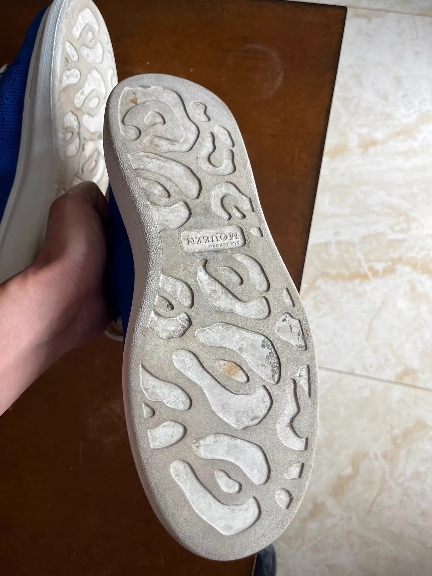 Alexander McQueen Authentic Alexander McQueen blue casual sneakers Q18 Size US 8 / EU 41 - 4 Thumbnail