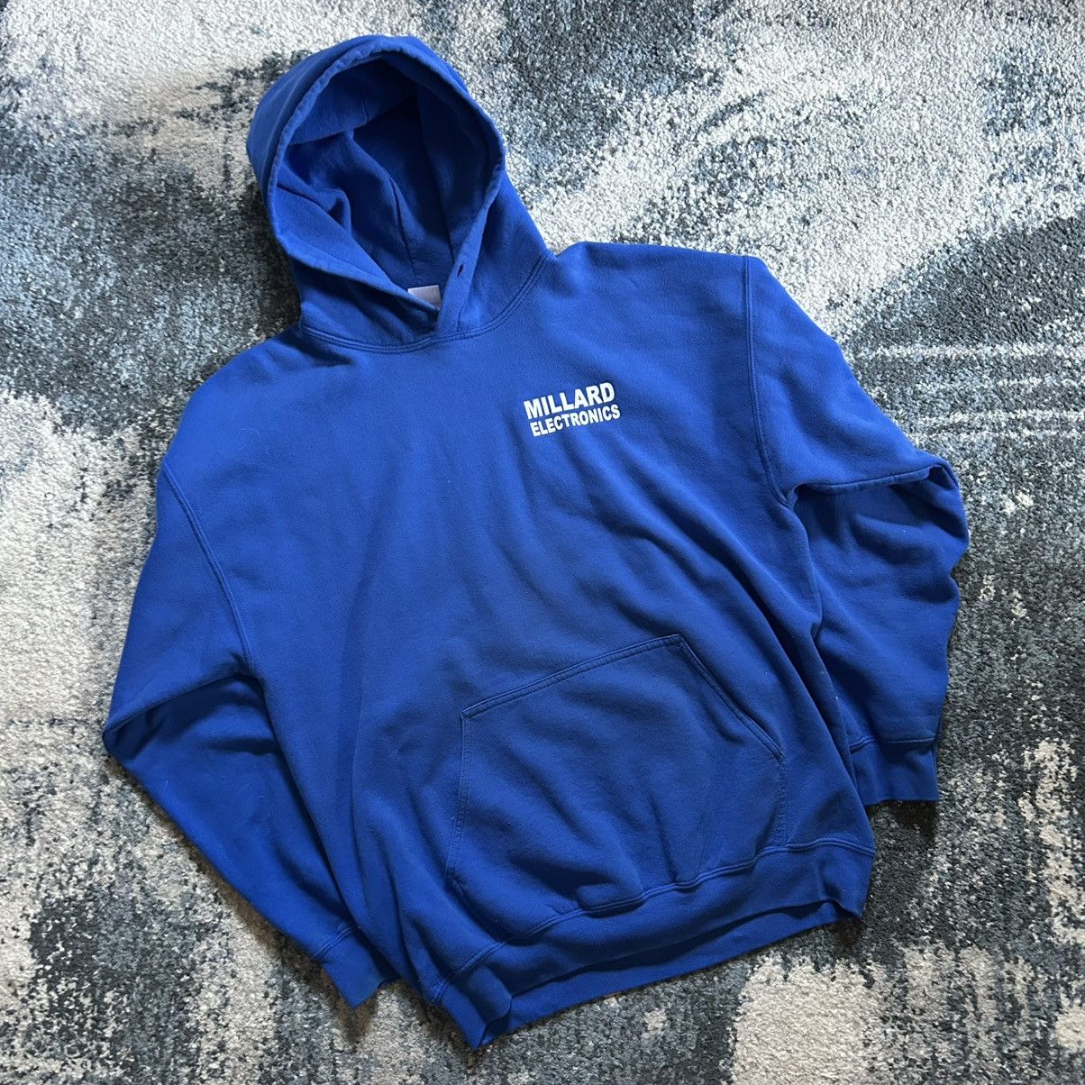 Gildan 90s Y2K ROYAL BLUE MiLLARD ELECTRONiCS REPAiR HOOD NEBRASKA Size US L / EU 52-54 / 3 - 2 Thumbnail