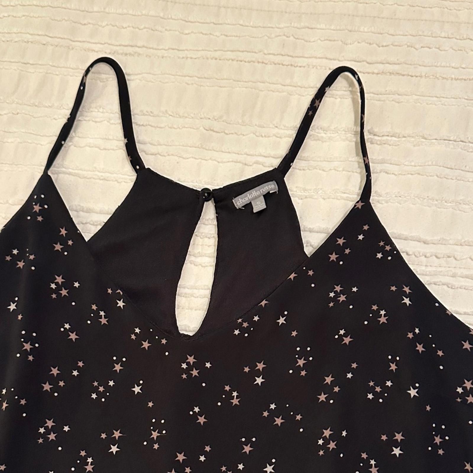 Other Charlotte Russe Star Print Chiffon Tank Top Y2K Sheer S Size S / US 4 / IT 40 - 3 Thumbnail