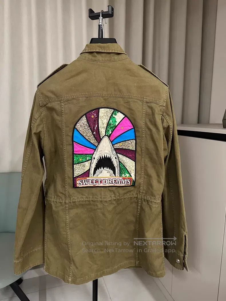 Saint Laurent Paris Saint Laurent Paris Sharkskin utility jacket military gree Size US M / EU 48-50 / 2 - 5 Thumbnail