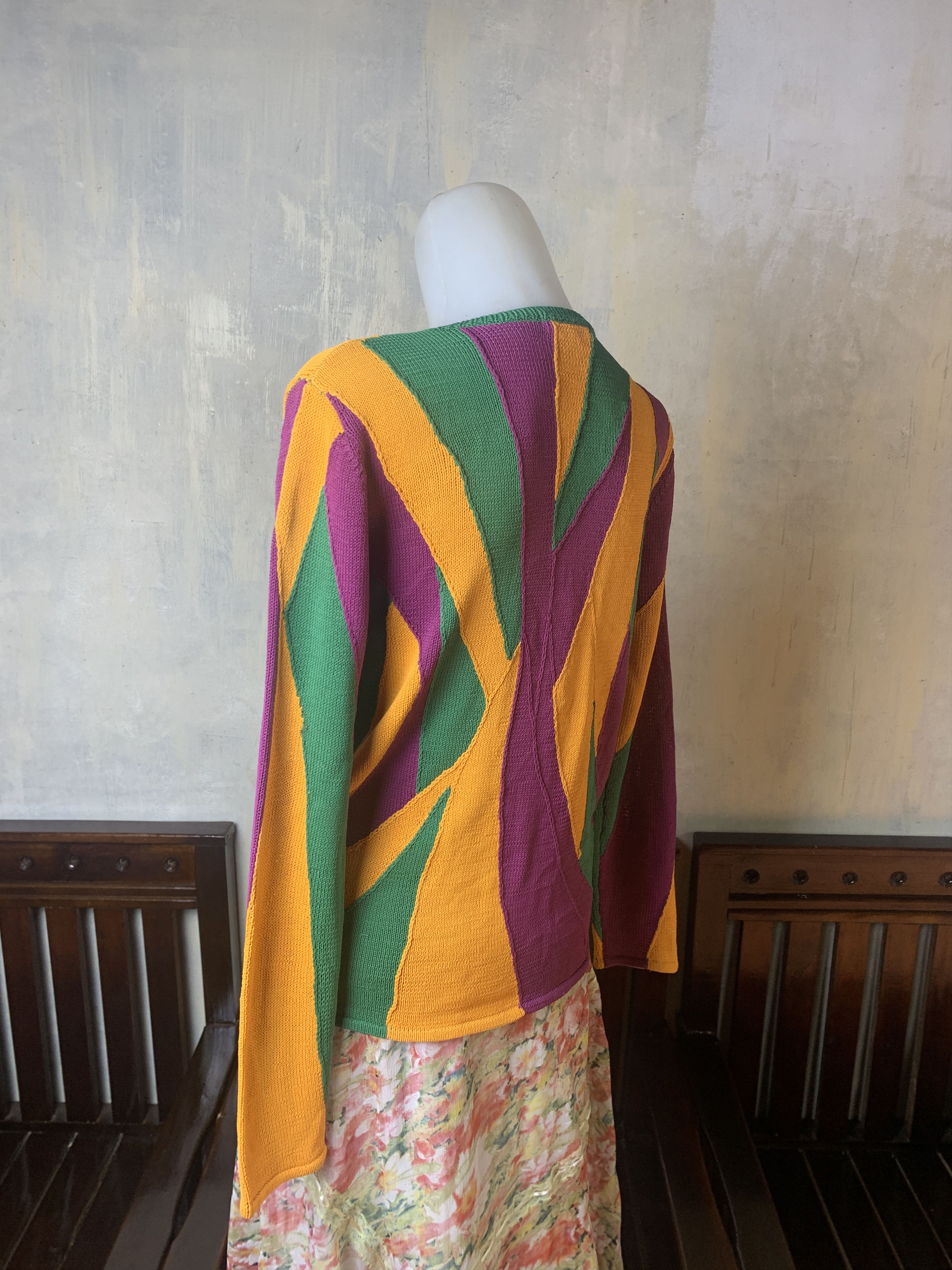 Japanese Brand k.a.t Flower Bros Knitted Cardigan (S) Size S / US 4 / IT 40 - 3 Thumbnail