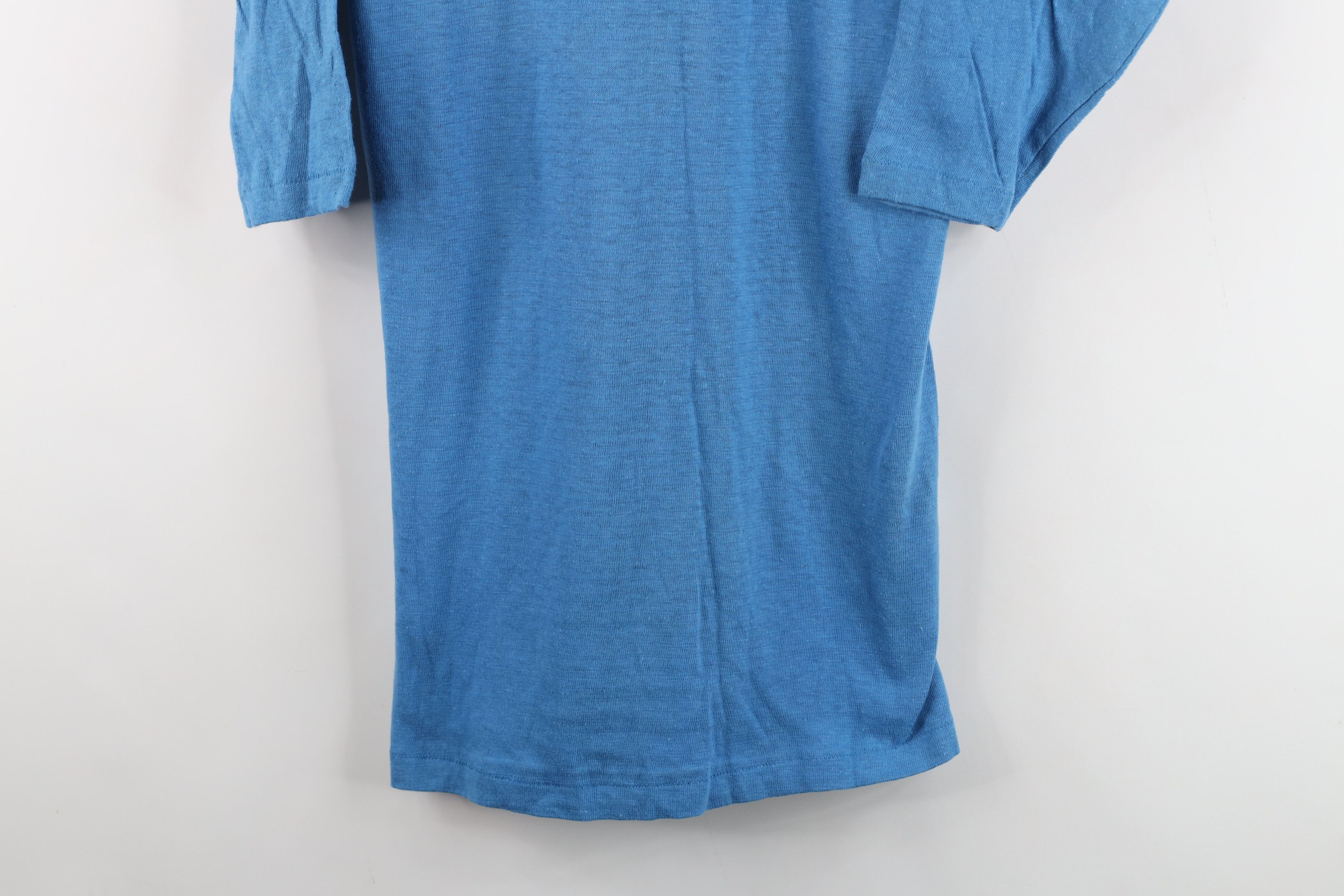 Vintage Vintage 60s 70s Cotton Knit Football Jersey T-Shirt Blue USA Size US S / EU 44-46 / 1 - 3 Thumbnail
