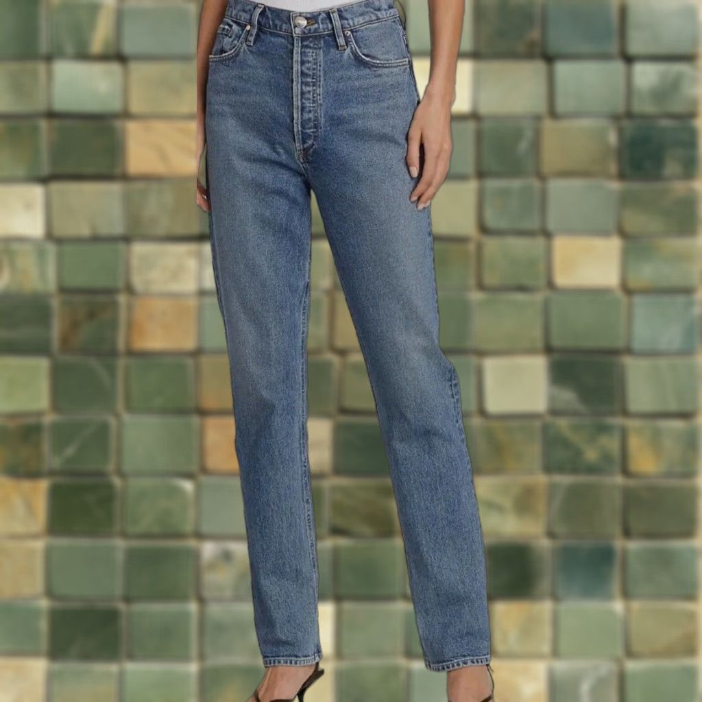 GOLDSIGN GOLDSIGN Women Blue Lawler Farrel Straight Jeans Pants 28 M6W Adult Womens Straight 32in Cotton Blend Blue 90s Style? Size 28" / US 6 / IT 42 - 1 Thumbnail