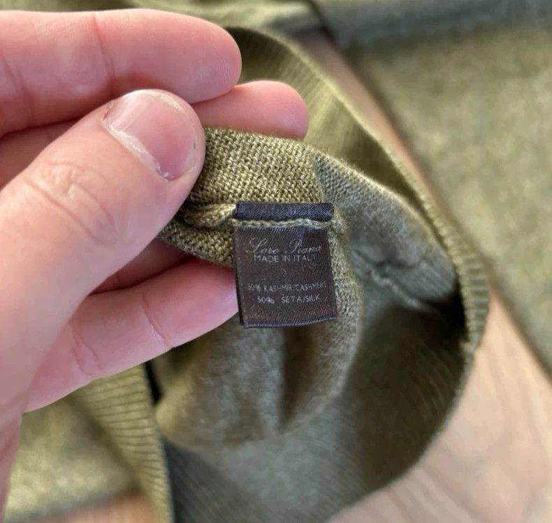 Loro Piana Loro Piana Green cardigan for men. Cashmere and silk blend Size US M / EU 48-50 / 2 - 4 Thumbnail