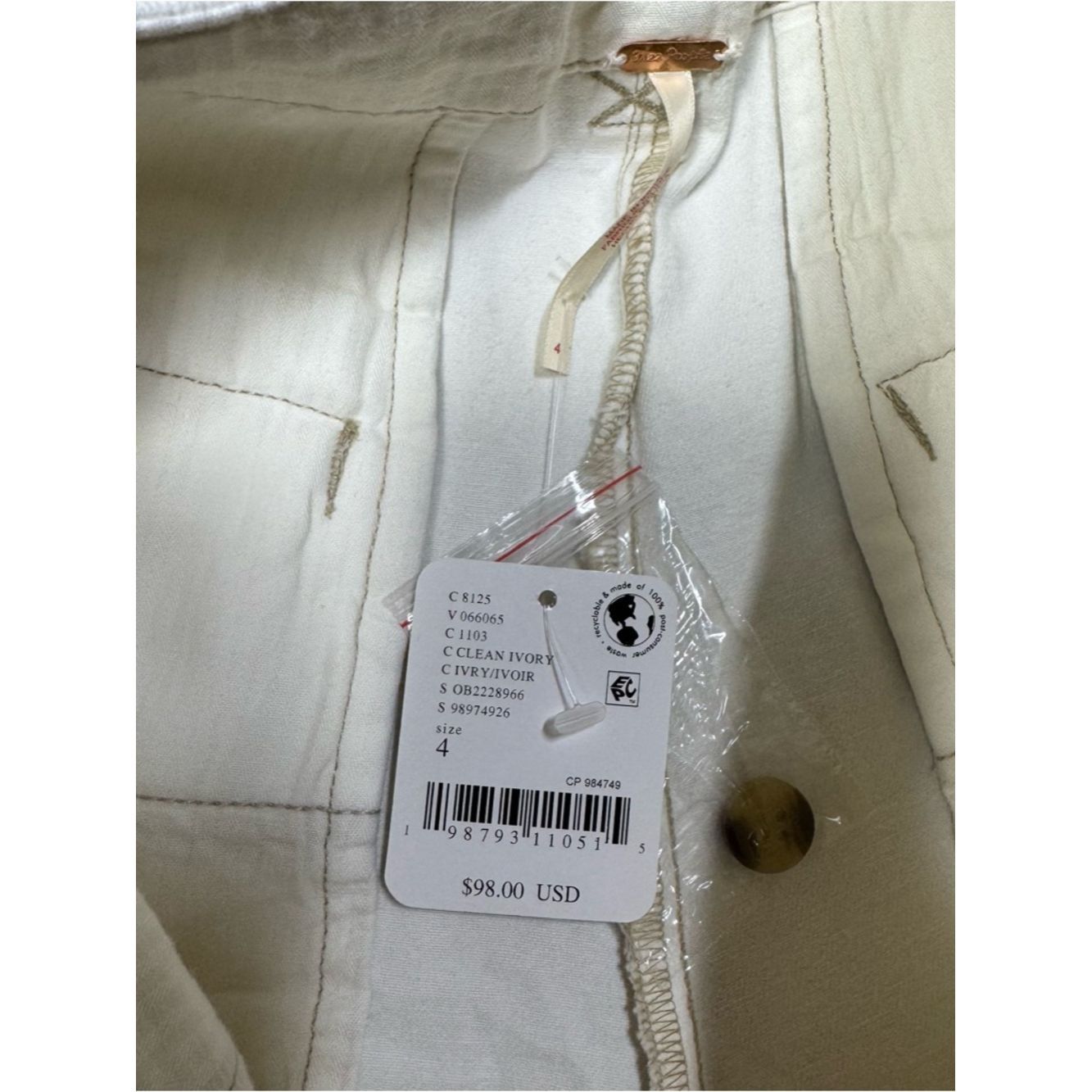 Free People NWT New $98 Free People Sadie A-Line Long Shorts In Clean I Size 27" / US 4 / IT 40 - 6 Thumbnail