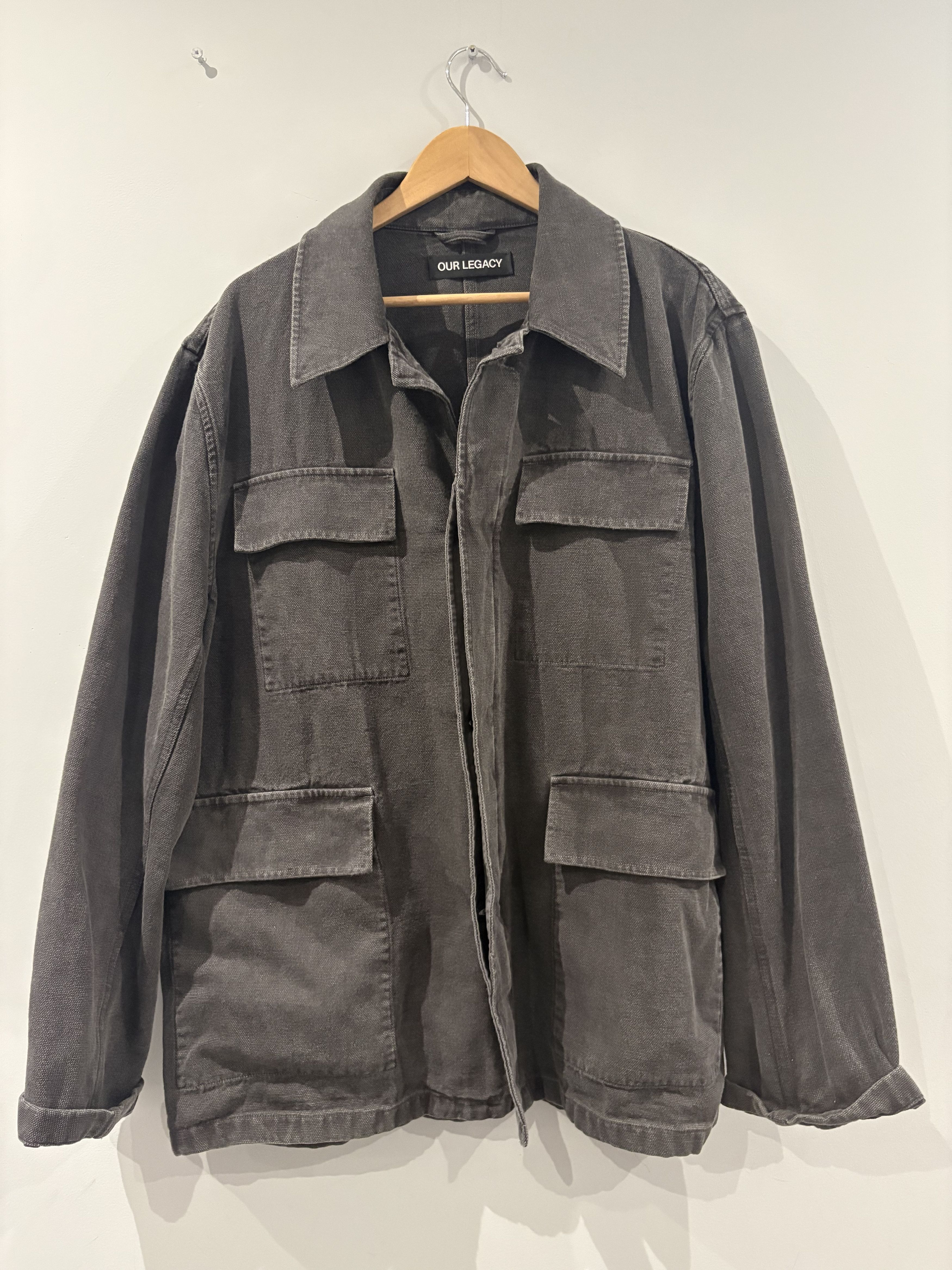 Our Legacy OUR LEGACY UNIFORM JACKET ASH BLACK REBORN CANVAS Size US M / EU 48-50 / 2 - 1 Thumbnail
