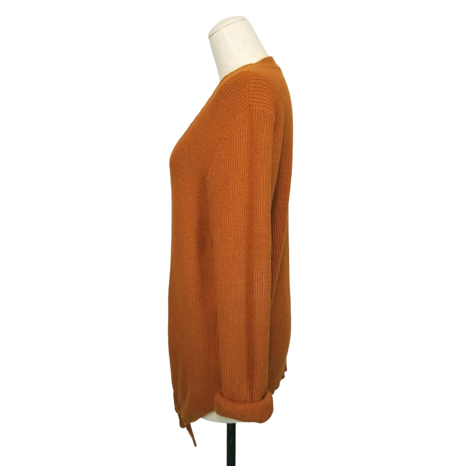 Anthropologie Moth by Anthropologie Tie Front Sweater Orange Terracotta L Size L / US 10 / IT 46 - 2 Thumbnail