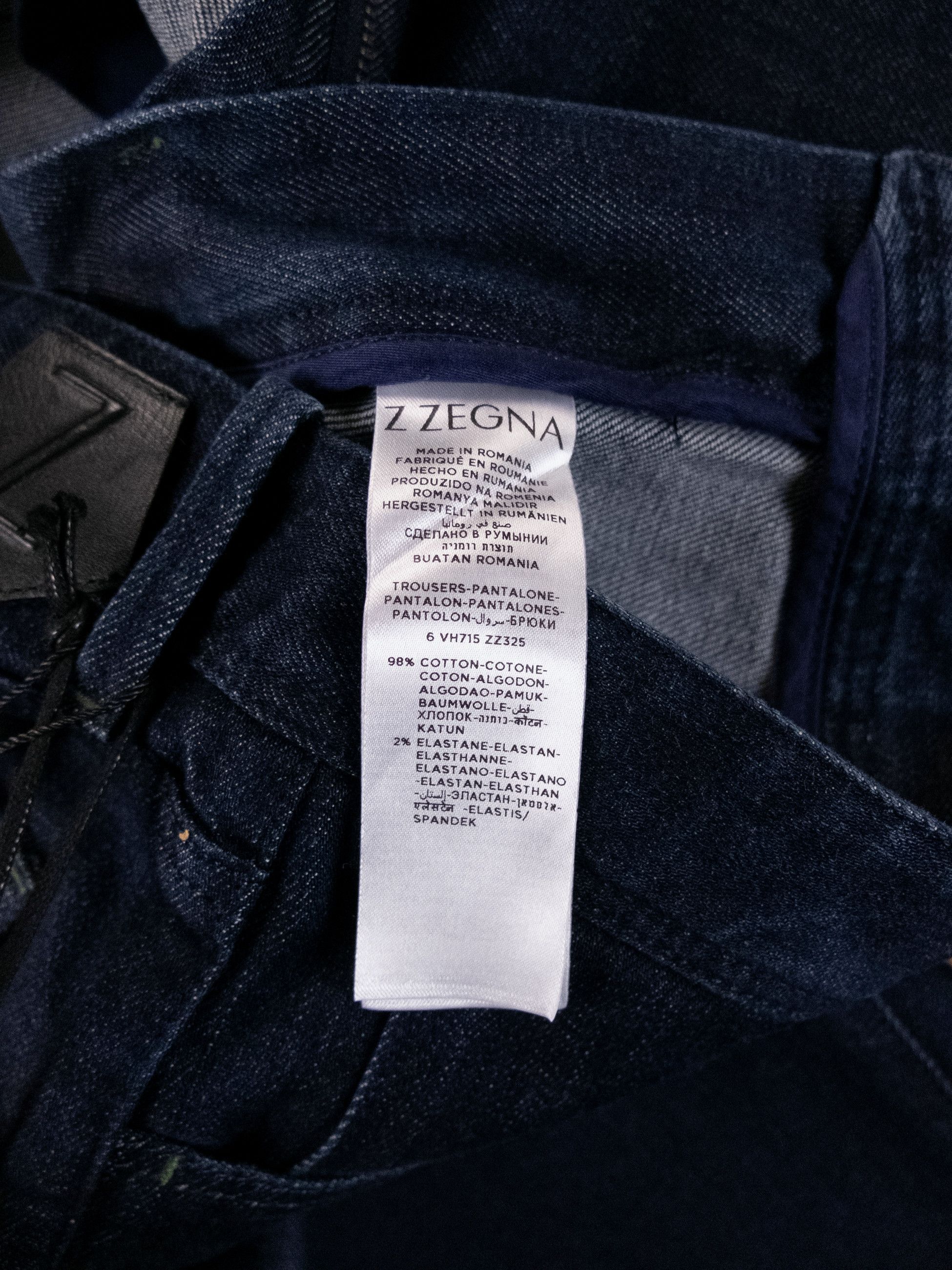 Z Zegna Z ZEGNA straight leg navy blue jeans Size 31 authentic NWT Size US 31 - 5 Thumbnail