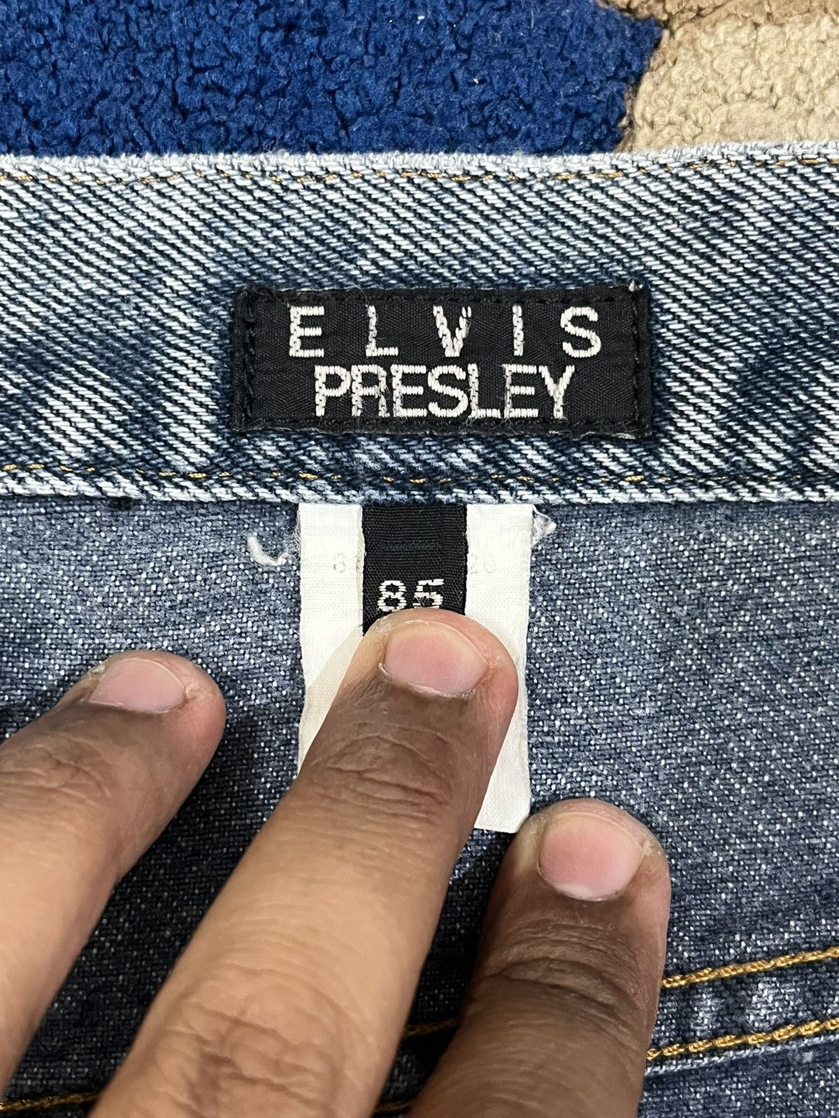 If Six Was Nine × Vintage Vintage Elvis Presley Distressed Denim Size US 33 - 10 Thumbnail