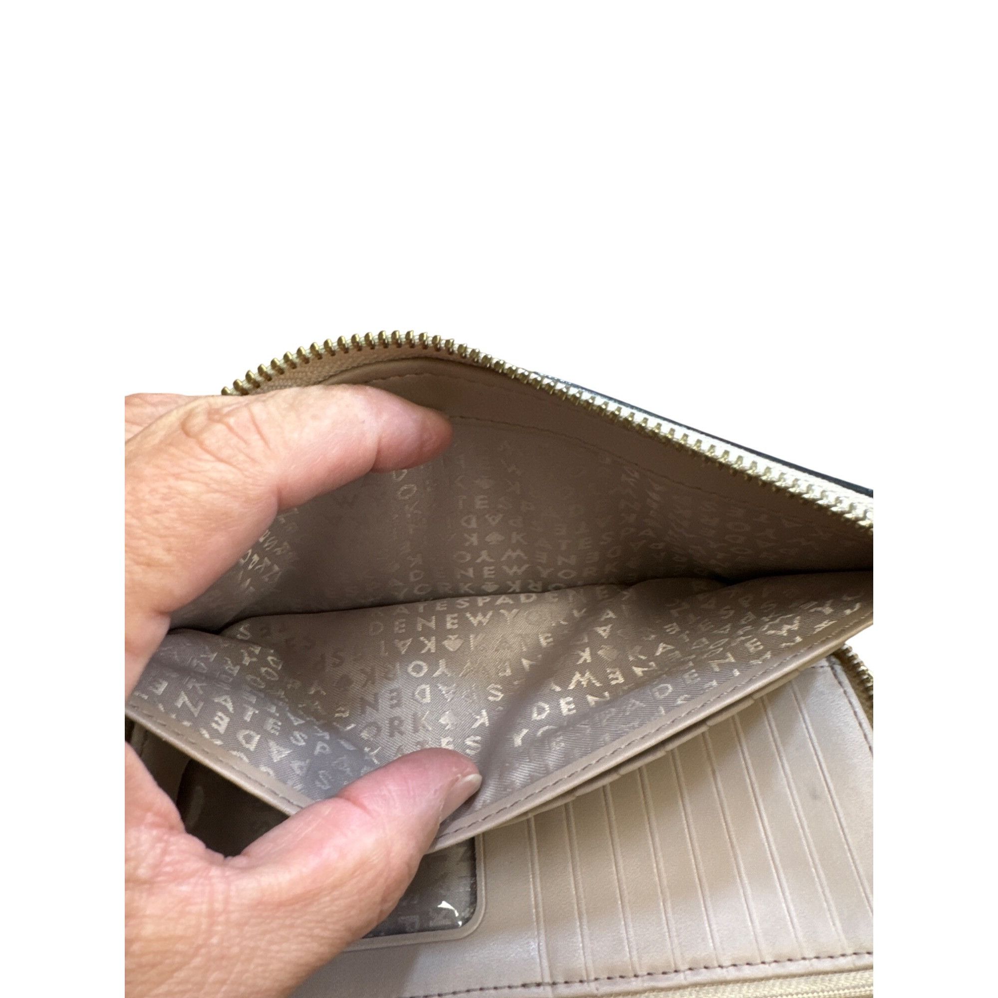 Kate Spade Kate Spade New York Womens Tan Leather Wallet With Zip Closu Size ONE SIZE - 6 Thumbnail