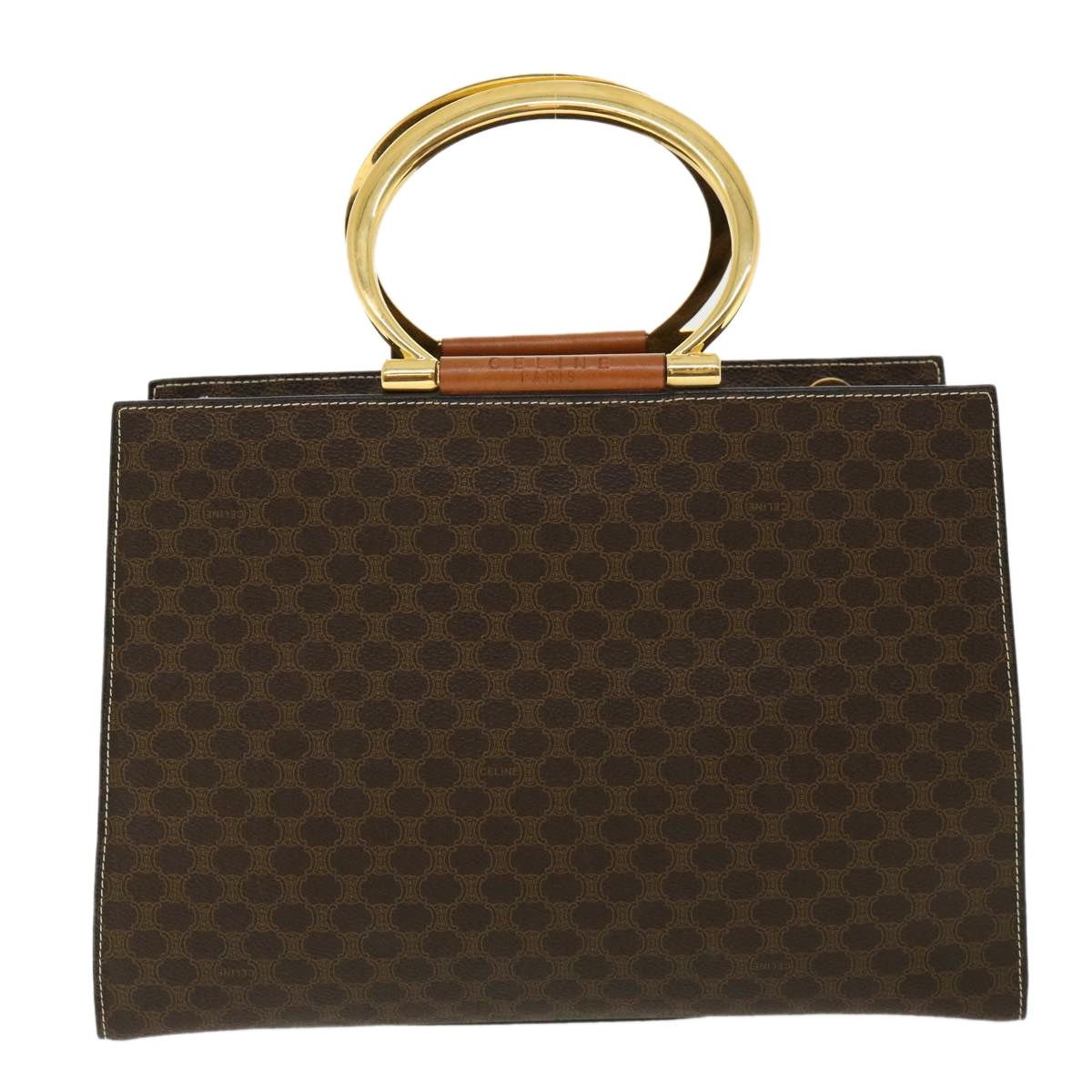 Celine CELINE Macadam Canvas Hand Bag Pvc Leather Brown Size ONE SIZE - 2 Thumbnail
