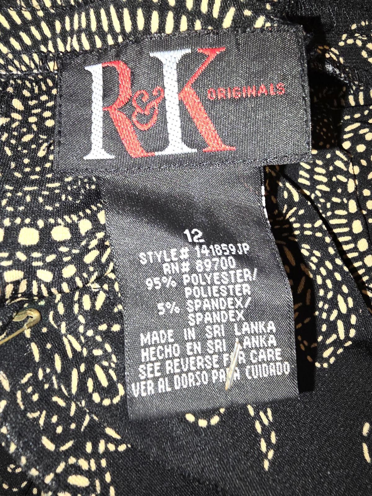 Designer R&K Originals Women's Paisley Print Dress - Size 12 Size XL / US 12-14 / IT 48-50 - 2 Thumbnail