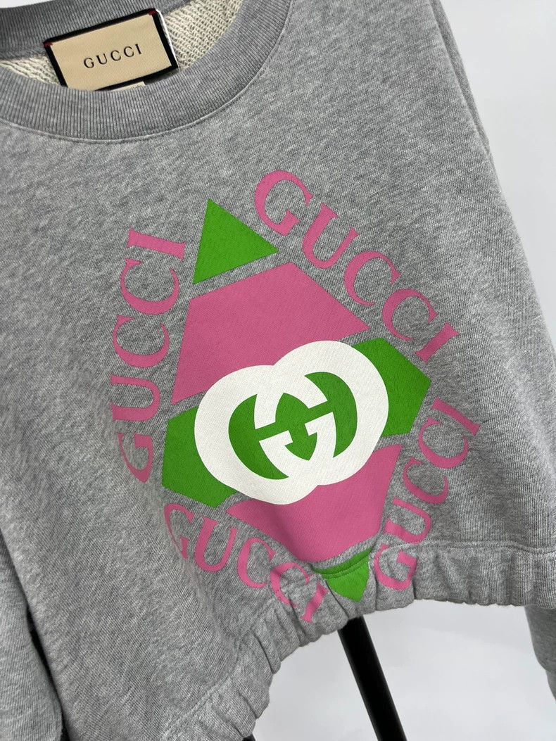Gucci Gucci Gray big logo sweatshirt Size M / US 6-8 / IT 42-44 - 3 Thumbnail