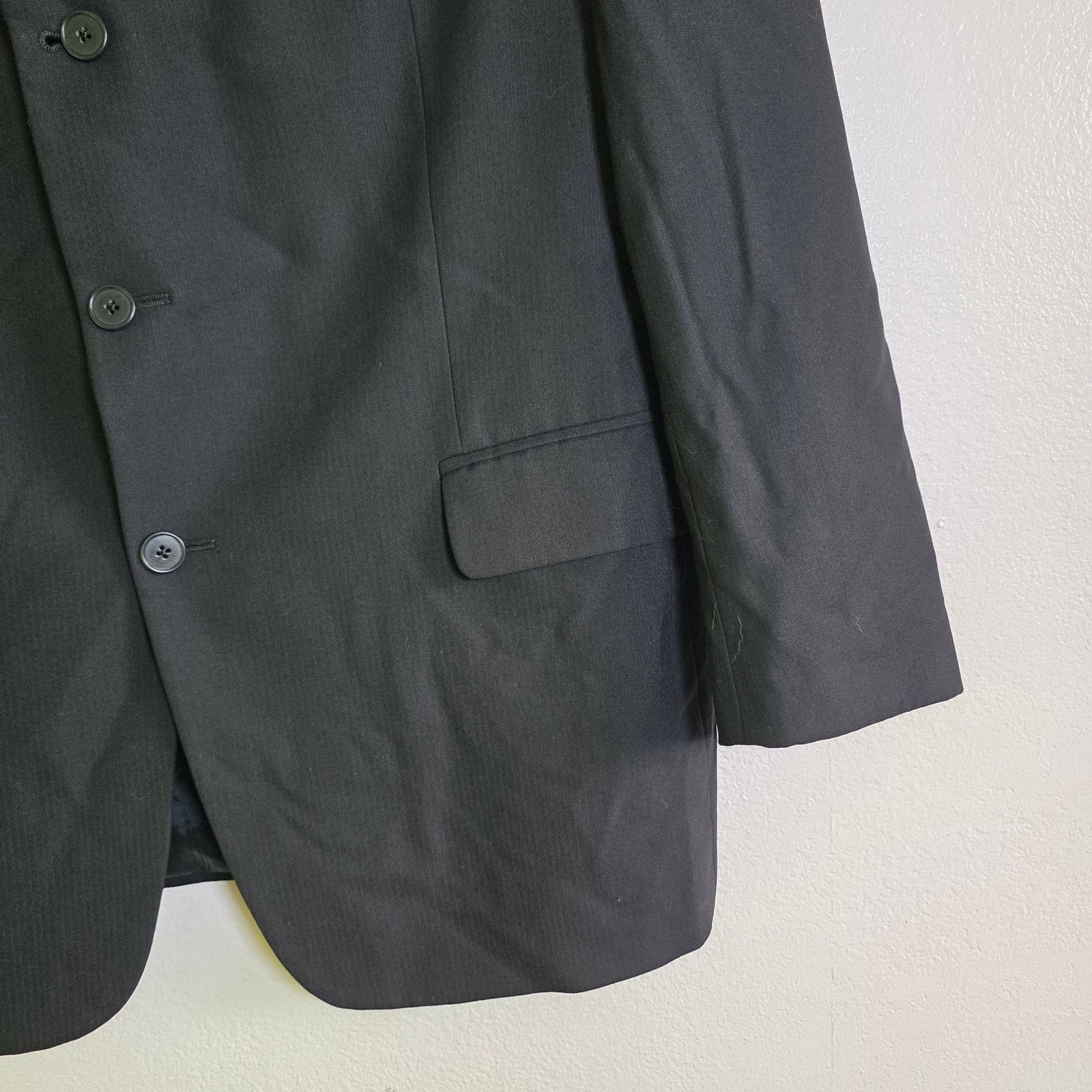 Joseph Abboud Joseph Abboud Wool Blazer Super 120’s Black Mens 43R Large Size 42R - 2 Thumbnail