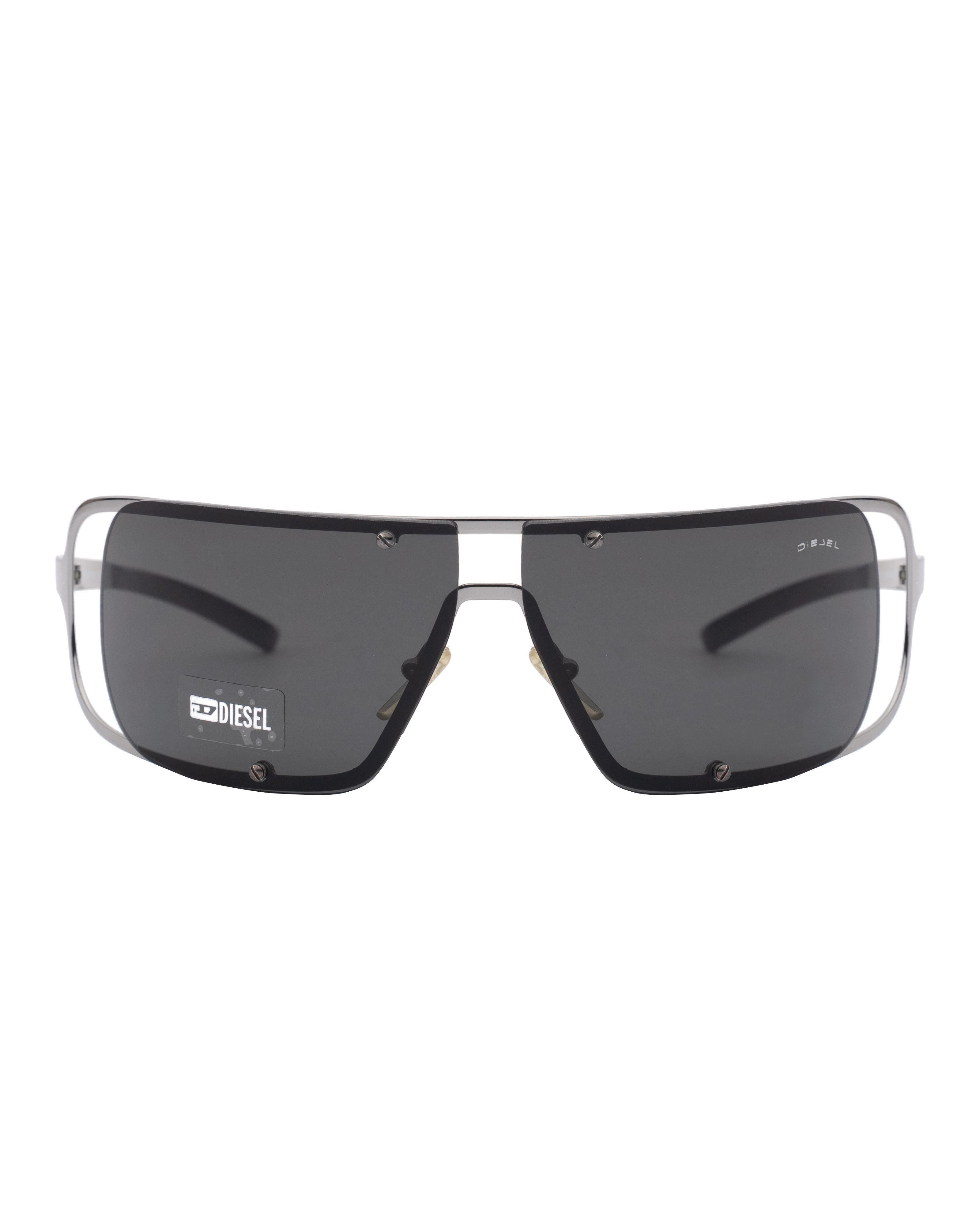 Diesel Diesel '90s Black Oversized Rimless Cut Out Sunglasses Size ONE SIZE - 2 Thumbnail