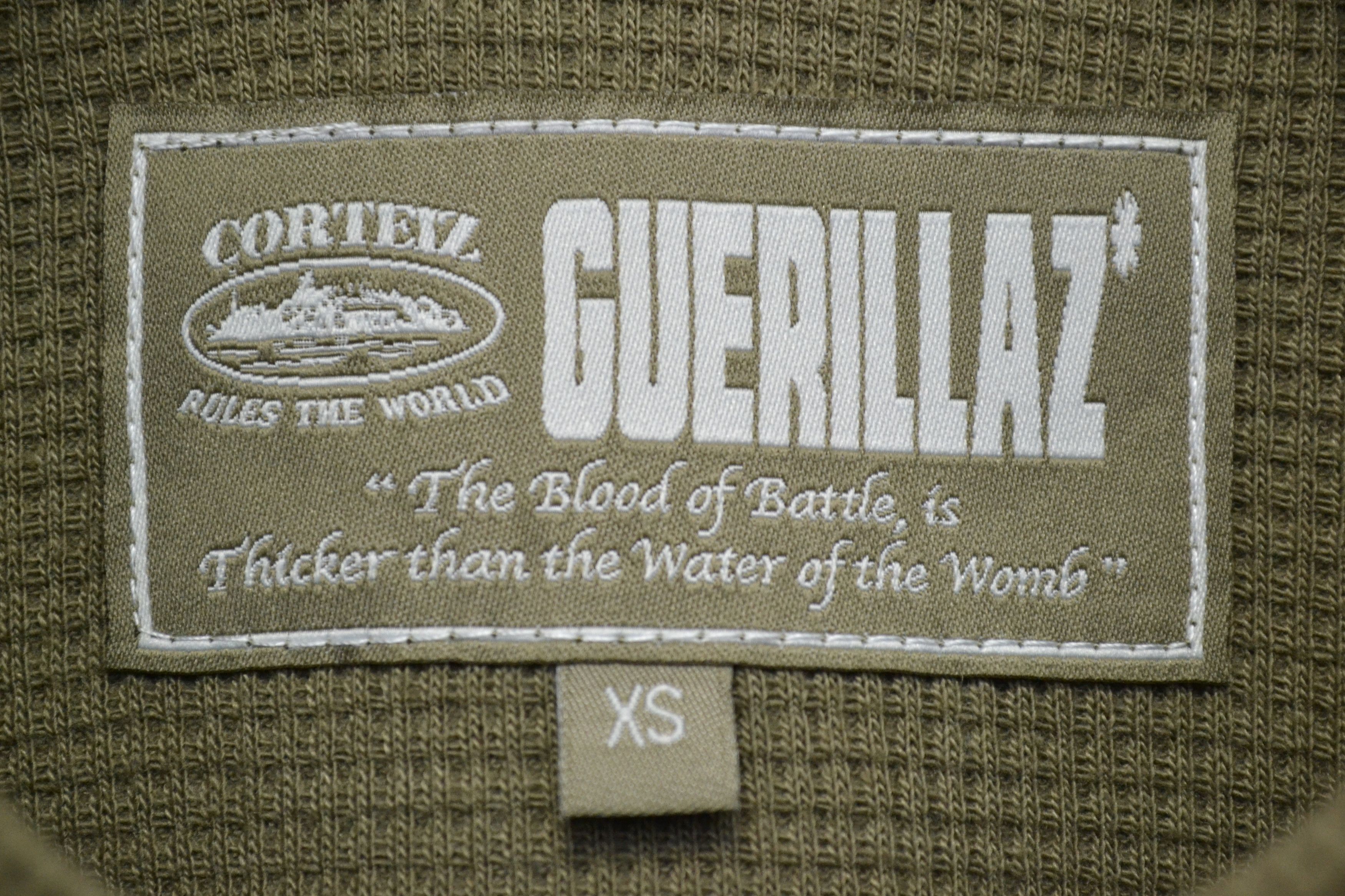 Corteiz Corteiz Guerillaz Alcatraz Green Khaki Waffle Sweatshirt Size US XS / EU 42 / 0 - 6 Thumbnail