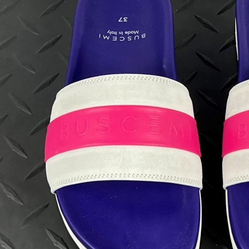 Buscemi Buscemi Slide Sport Purple Trio Leather Sandals US 7 EU 37 Size US 7 / IT 37 - 10 Thumbnail