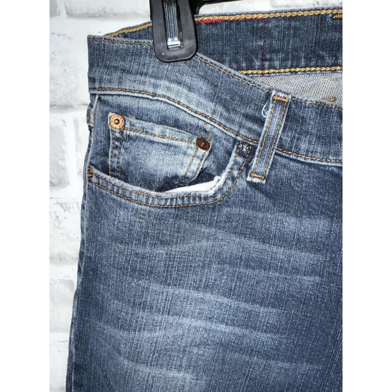 Lucky Brand VTG Lucky Brand Jeans Mid Rise Flare WOMENS 6 / 31” Inseam Denim Blue 90s Y2K City Hippie Retro Jeans Womens Size 28" / US 6 / IT 42 - 3 Thumbnail