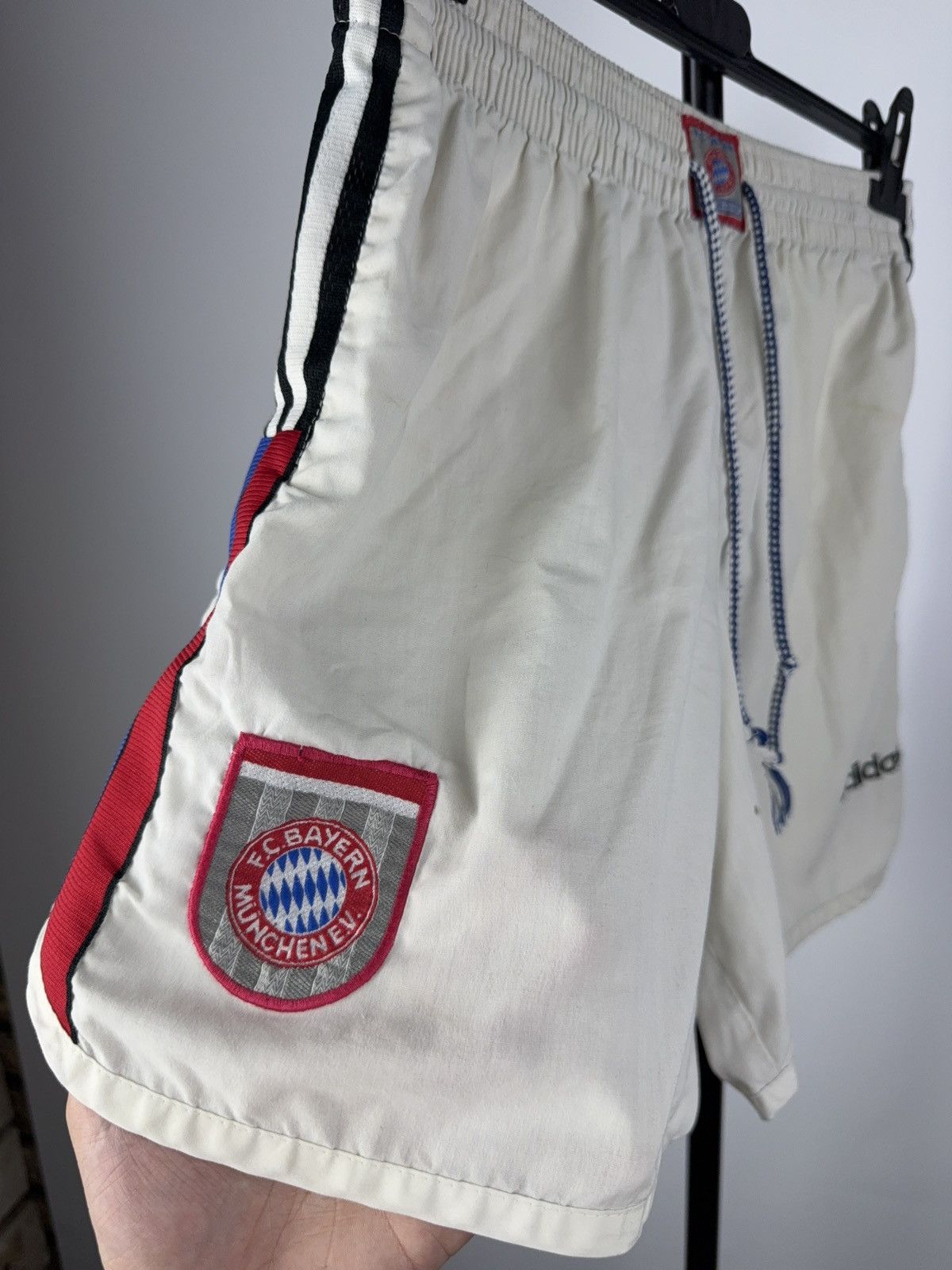Adidas Vintage 90s Adidas Bayern Munich Shorts Made in England Size US 35 - 4 Thumbnail