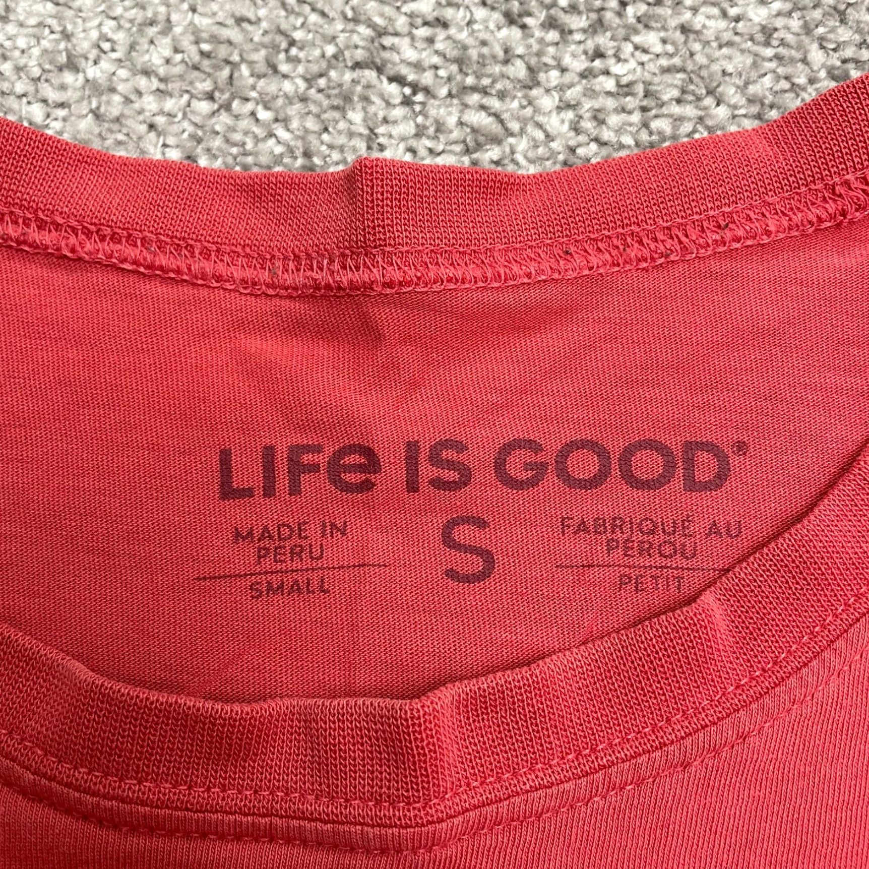 Life is Good Life Is Good Crusher Tee T-Shirt Mens Small Red Crew Neck Short Sleeve Casual Tee Size US S / EU 44-46 / 1 - 6 Thumbnail