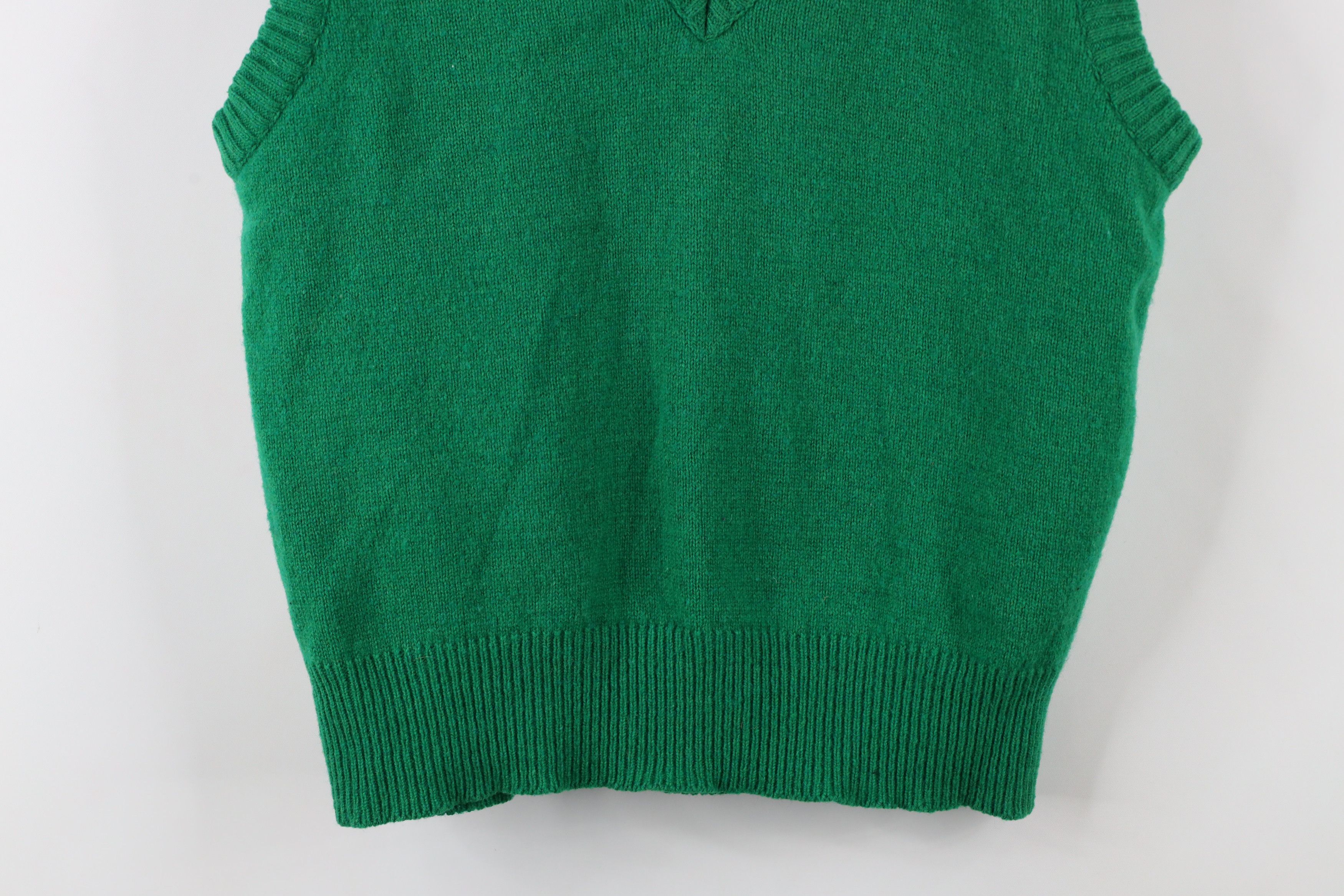 Vintage Vintage 70s Streetwear Blend Knit Sweater Vest Green USA Size M / US 6-8 / IT 42-44 - 3 Thumbnail