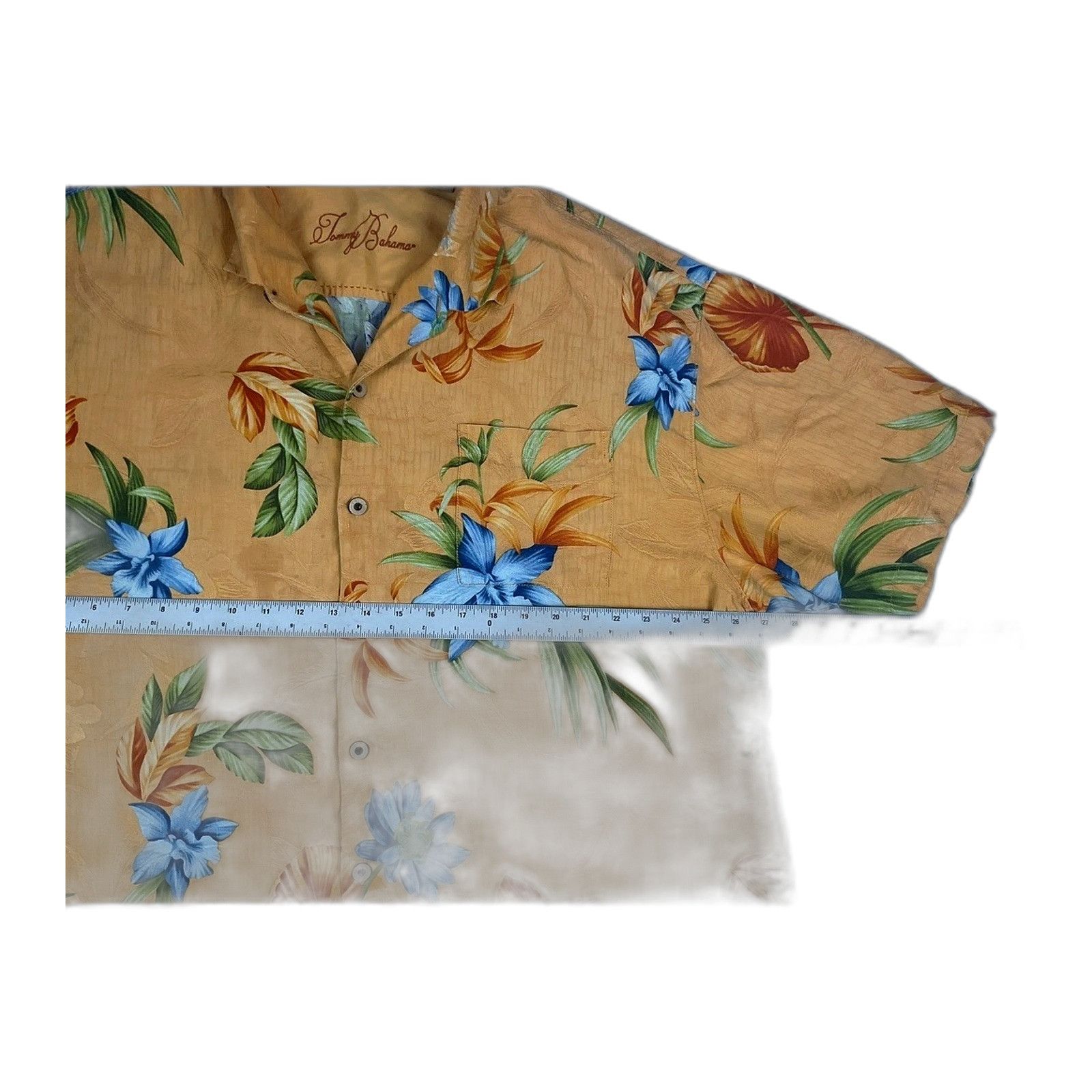 Tommy Bahama Tommy Bahama Mens Large Silk Hawaiian Shirt Tropical Floral Size US L / EU 52-54 / 3 - 3 Thumbnail