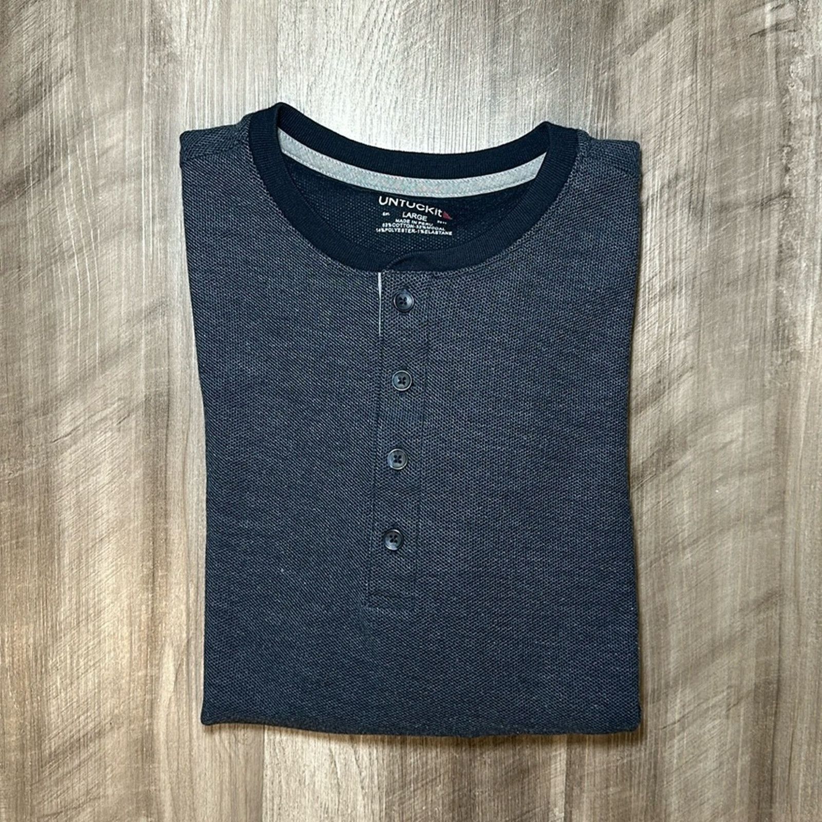 UNTUCKit UNTUCKit Saunter Long Sleeve Regular Thermal Henley - Large Size US L / EU 52-54 / 3 - 1 Thumbnail