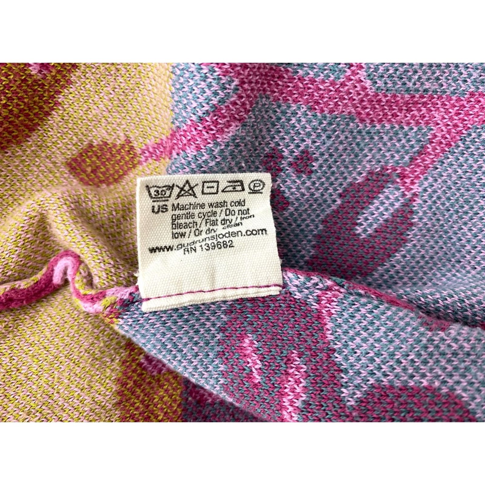 Vintage Gudrun Sjoden Jumper Tunic Shirt Womens L Pink Floral Knit Organic Cotton Boho Scandinavian Size L / US 10 / IT 46 - 7 Thumbnail