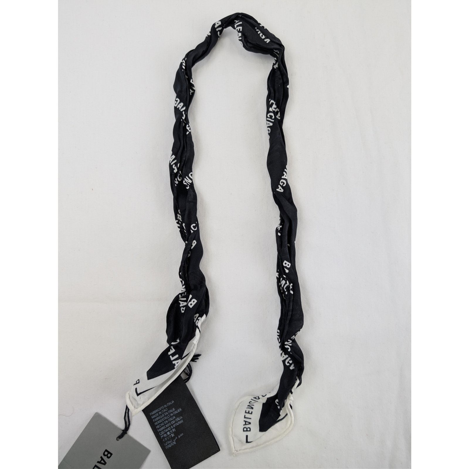 Balenciaga o1rshd1 Q:2/OS/ SC All Over Cropped Jacquard BB Monogram Tie Size ONE SIZE - 2 Thumbnail