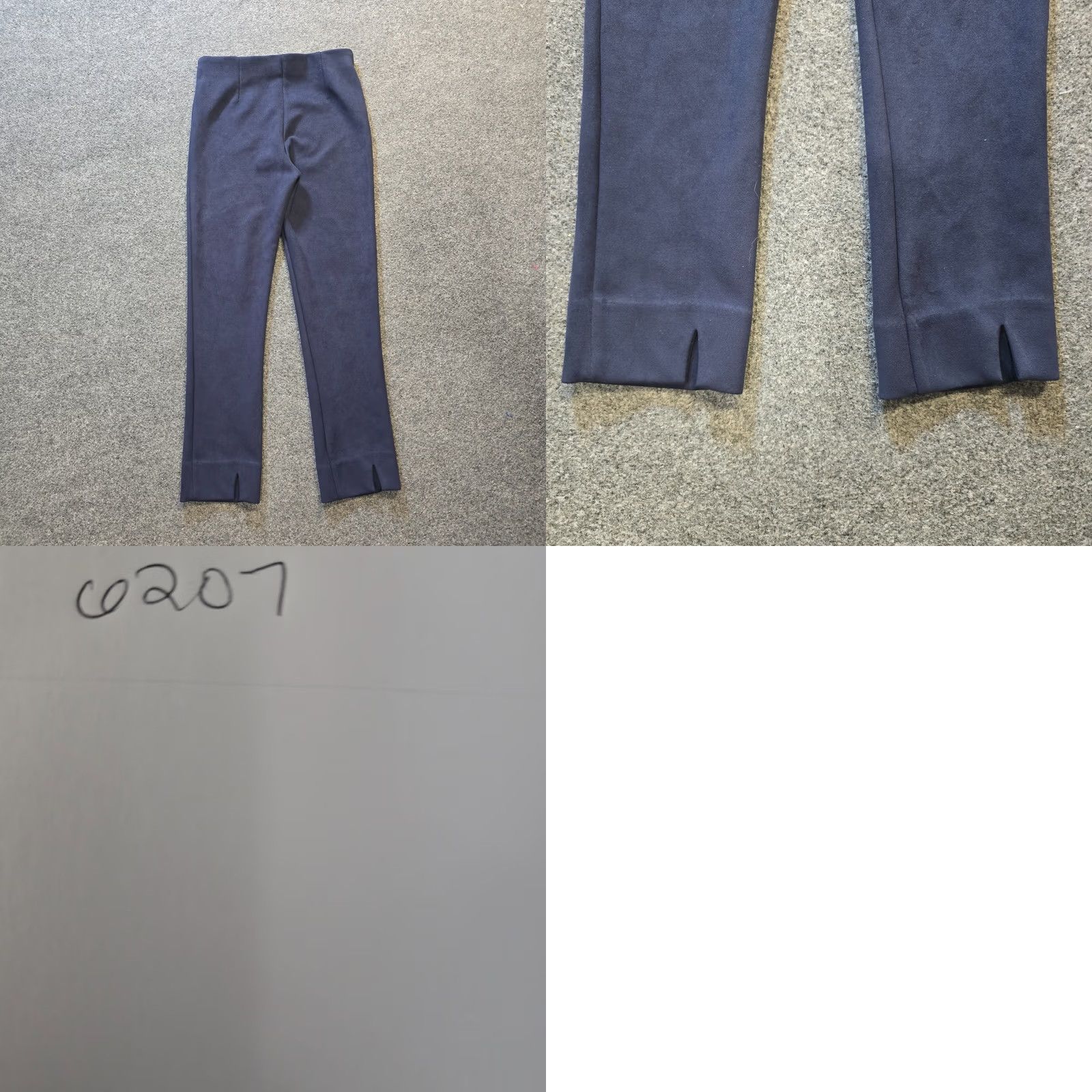 Vintage Gretchen Scott Pants Womens XS Blue Faux Suede Cropped Skinny Fitted Casual Size 26" / US 2 / IT 38 - 8 Thumbnail