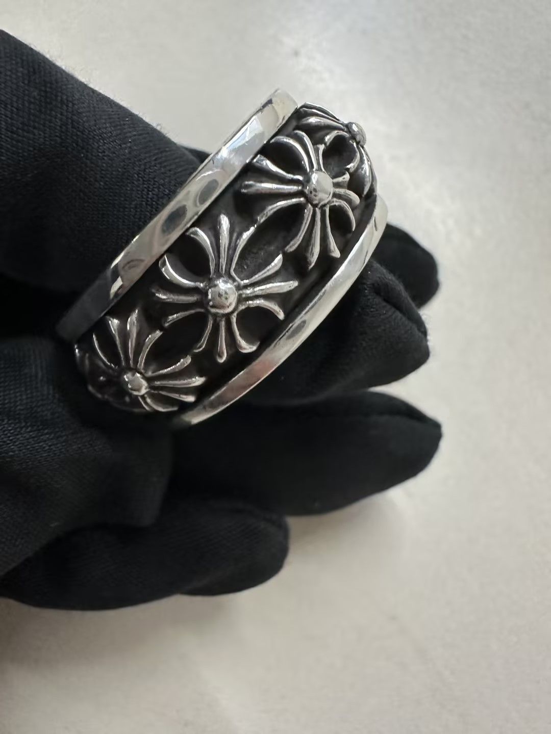 Chrome Hearts Chrome Hearts Silver Cross Spinner Ring Size ONE SIZE - 8 Thumbnail