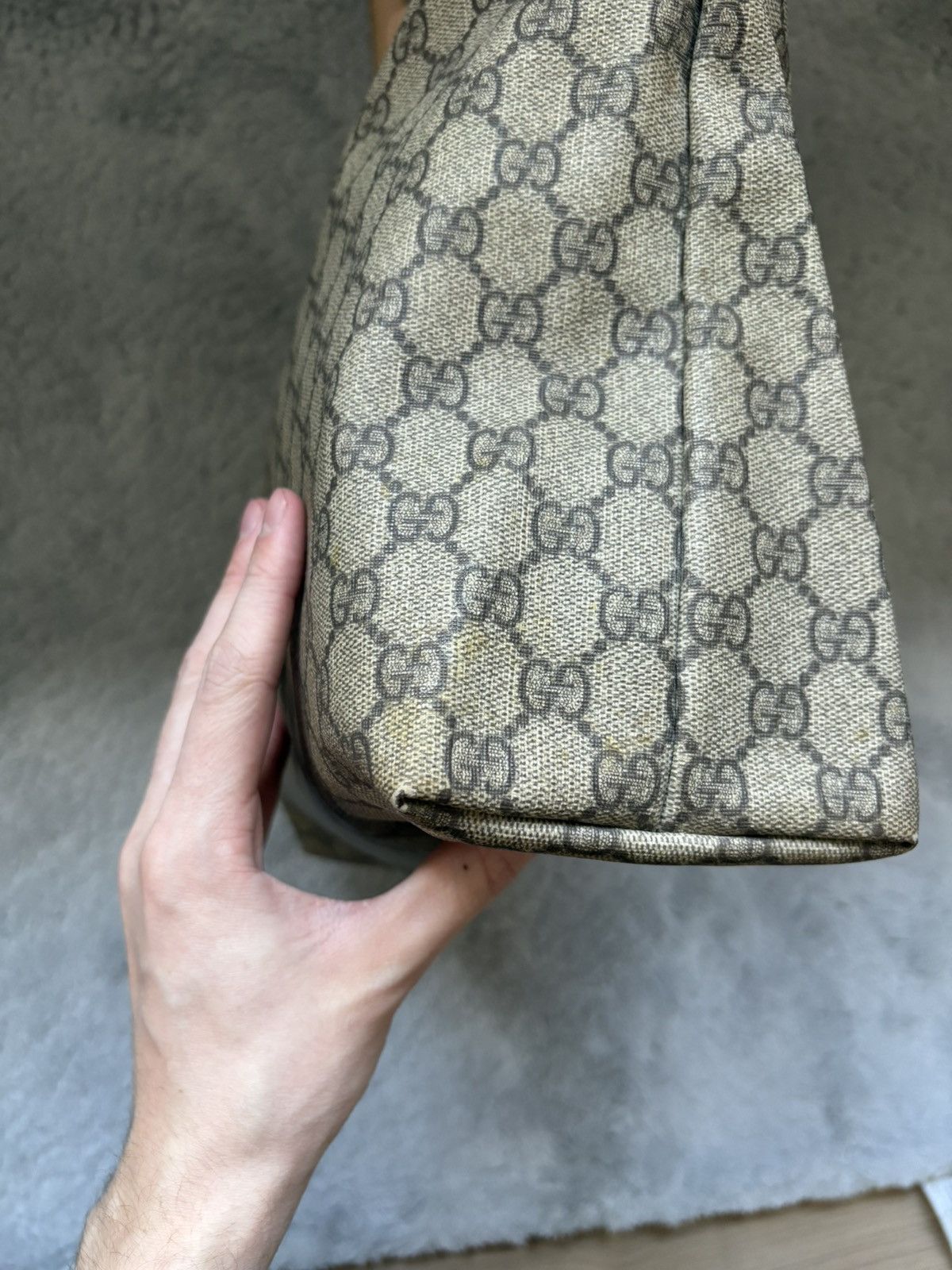 Gucci Sac a main gucci cabas en toile GG beige cuir rose Size ONE SIZE - 12 Thumbnail