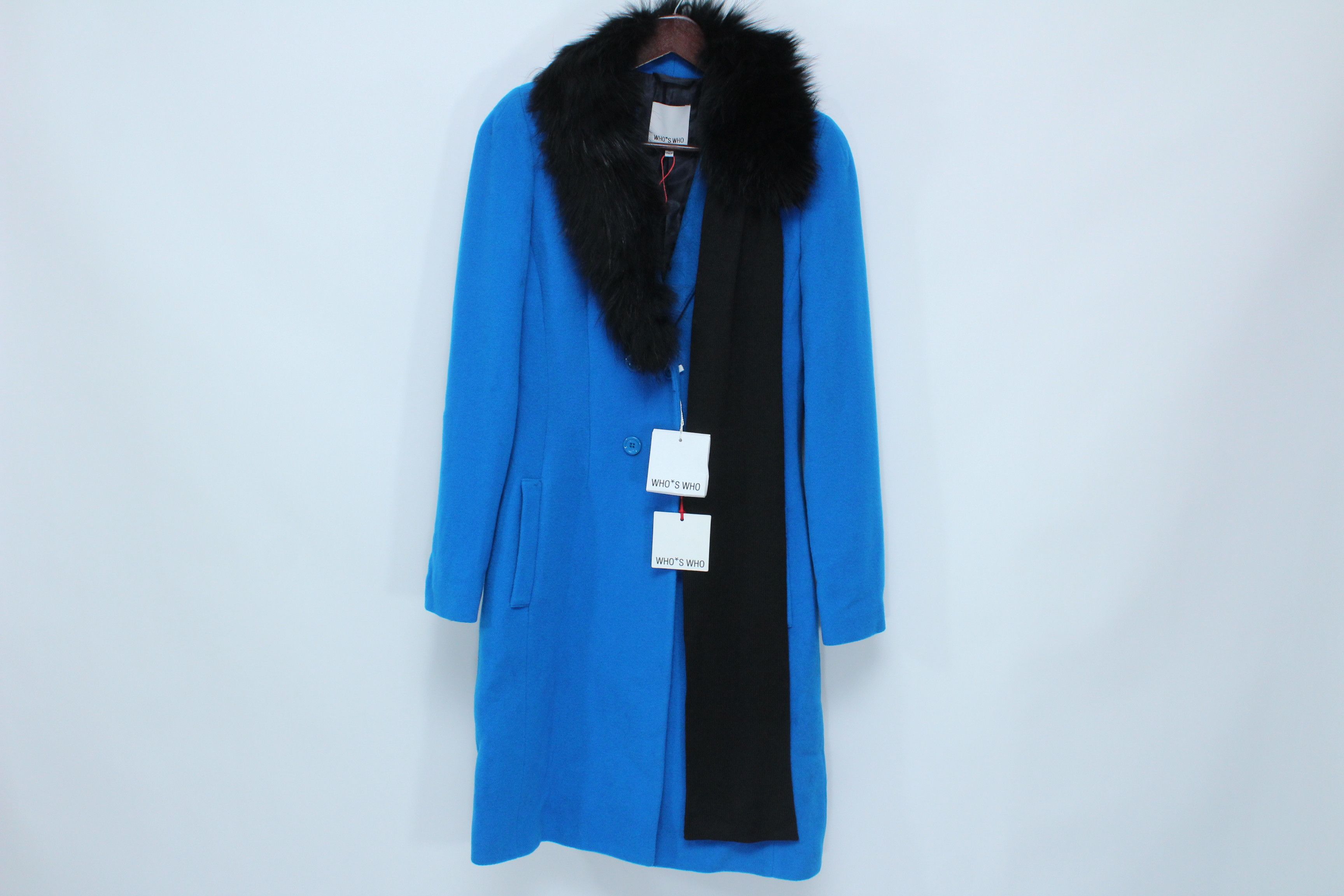 image of Archival Clothing x Avant Garde Who's Who Coat Wool Fur Womens Size 42 Hype in Blue
